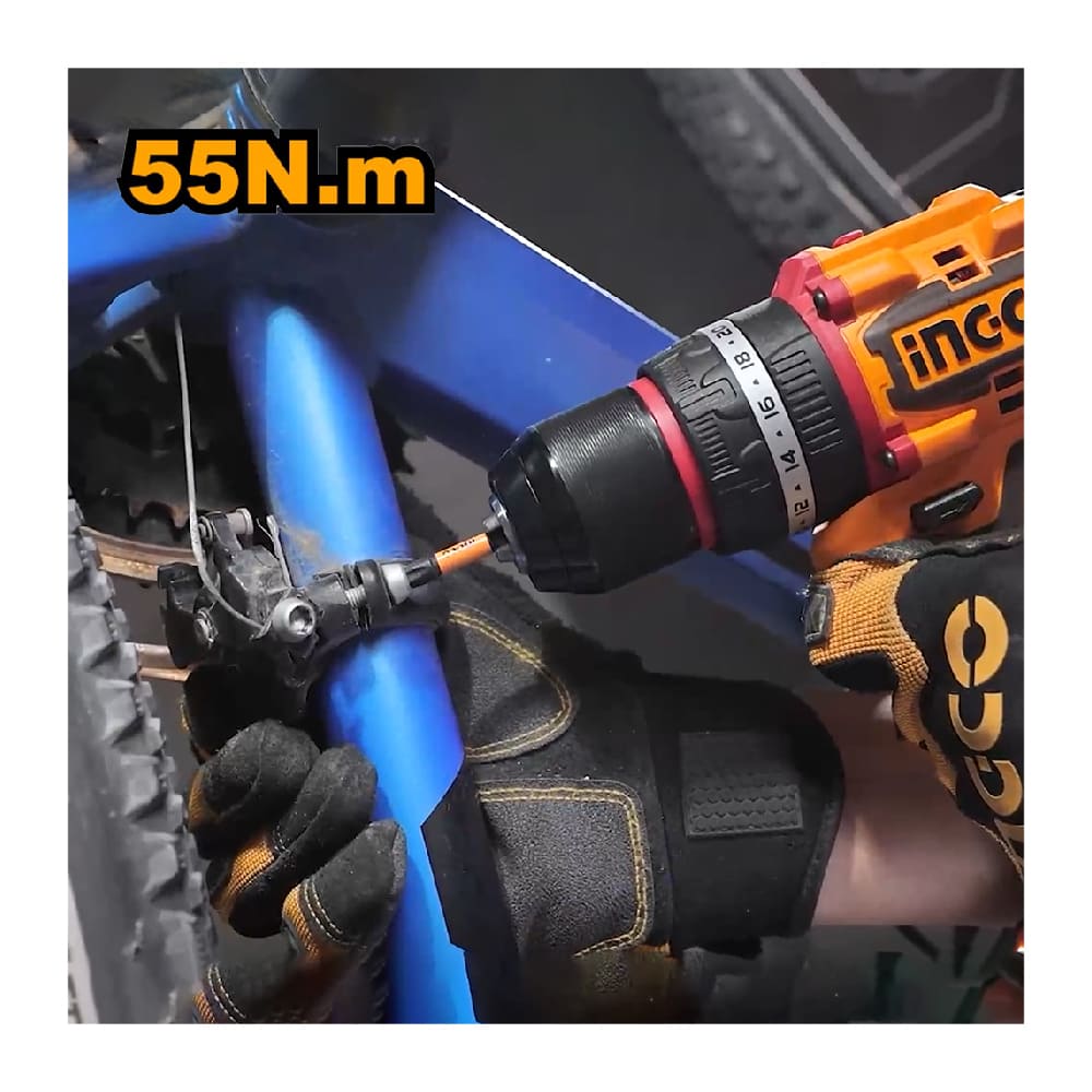 TALADRO PERCUTOR BRUSHLESS CHUCK METÁLICO INGCO 20V 55NM CIDLI205581 - 5