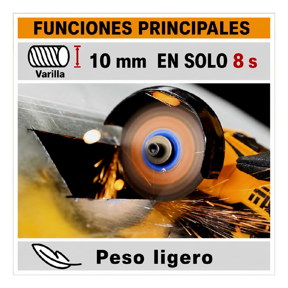 KIT PERCUTOR INGCO 20V 66NM + MINI AMOLADORA 20V 76MM + 2 BATERÍAS 2.0AH + 1 CARGADOR CKLI20766 - 4