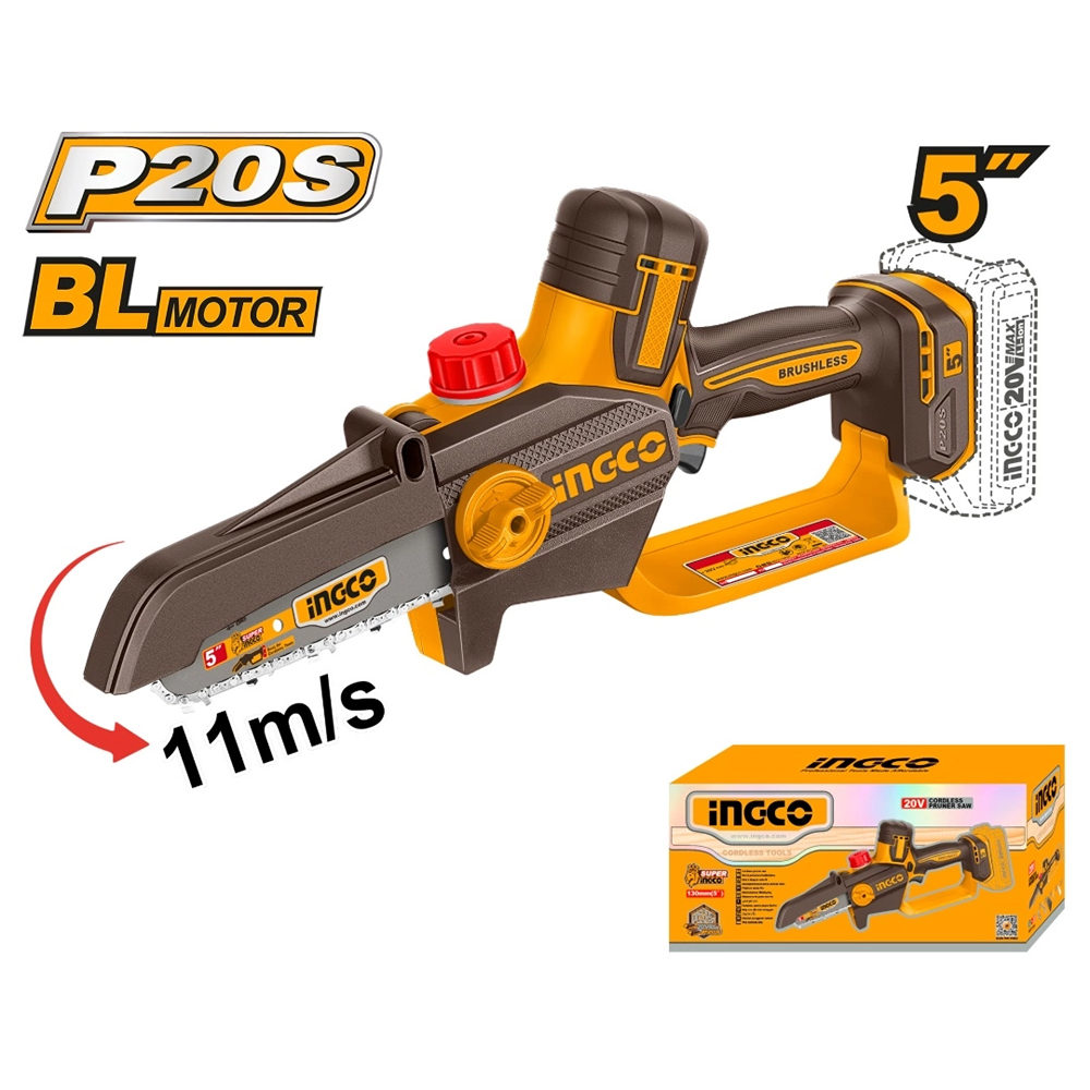 MOTOSIERRA BRUSHLESS INGCO 20V 5' 13CM 11M/S CGSLI2056 - 1