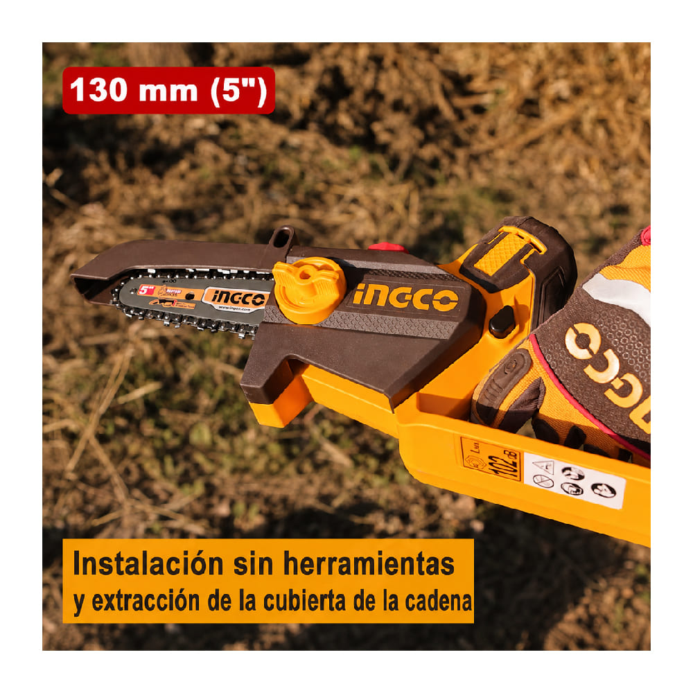 MOTOSIERRA BRUSHLESS INGCO 20V 5' 13CM 11M/S CGSLI2056 - 5