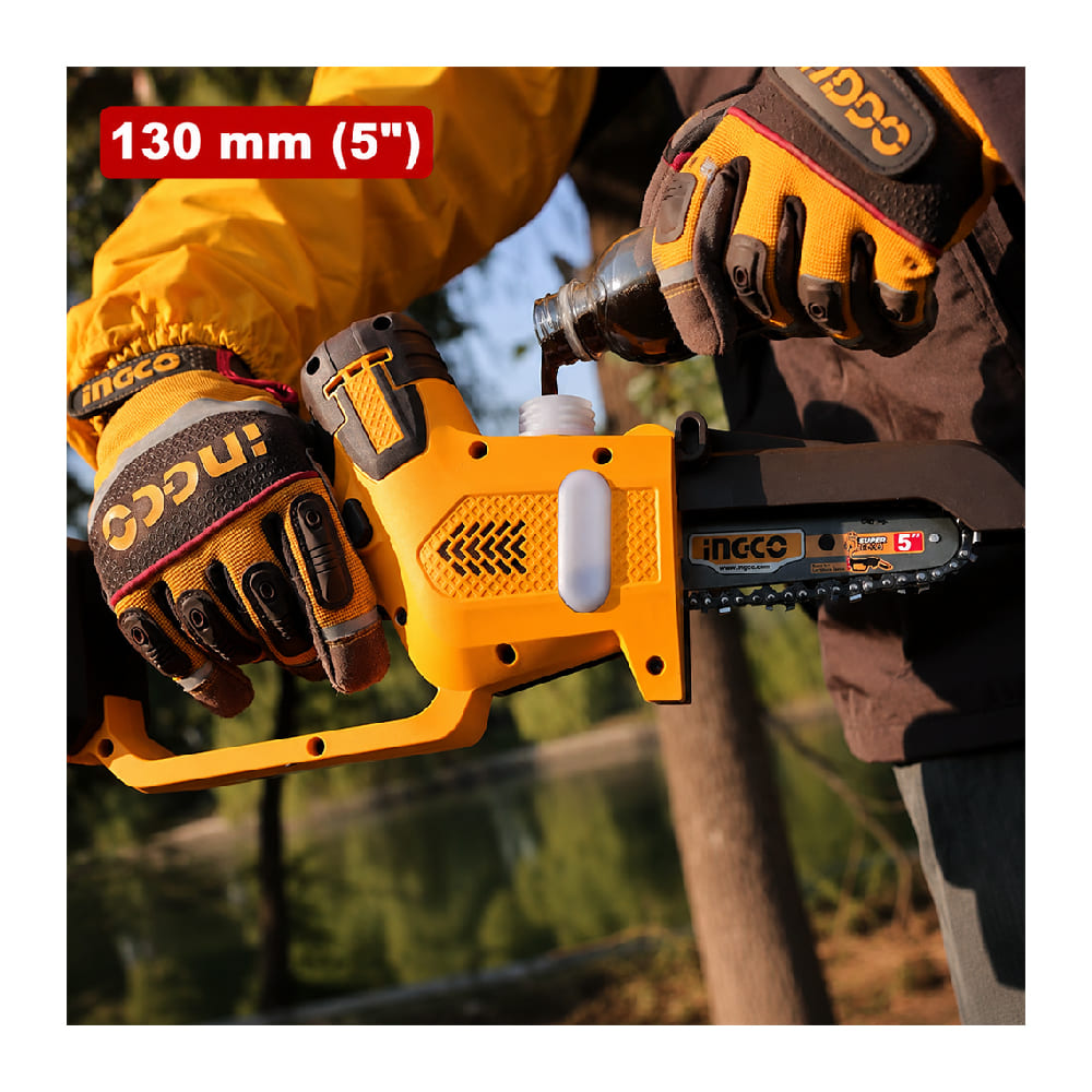 MOTOSIERRA BRUSHLESS INGCO 20V 5' 13CM 11M/S + 1 BATERÍA 2.0AH + 1 CARGADOR CGSLI20561 - 5