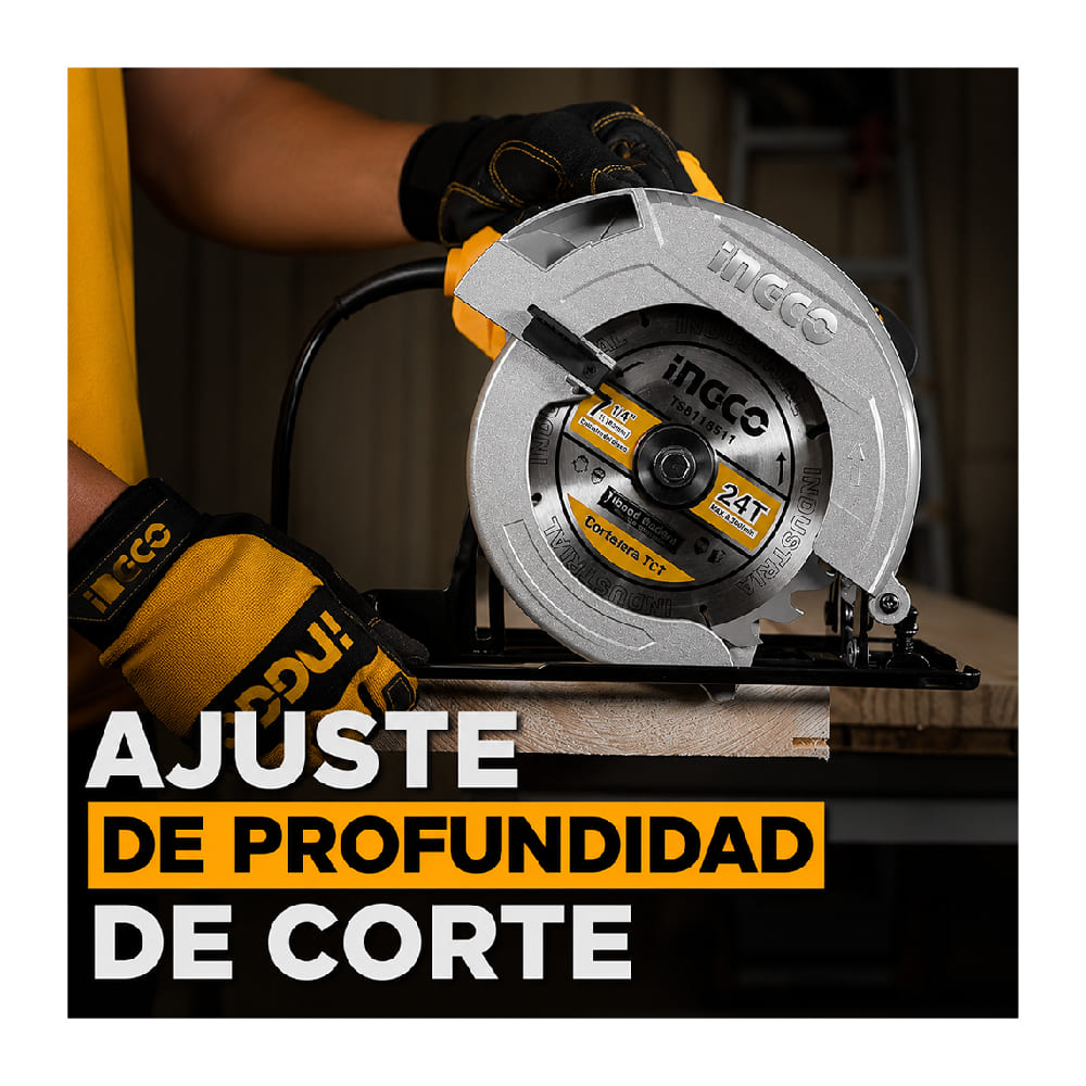 SIERRA CIRCULAR INGCO 1200W 185MM 7 1/4' CS18578 - 5