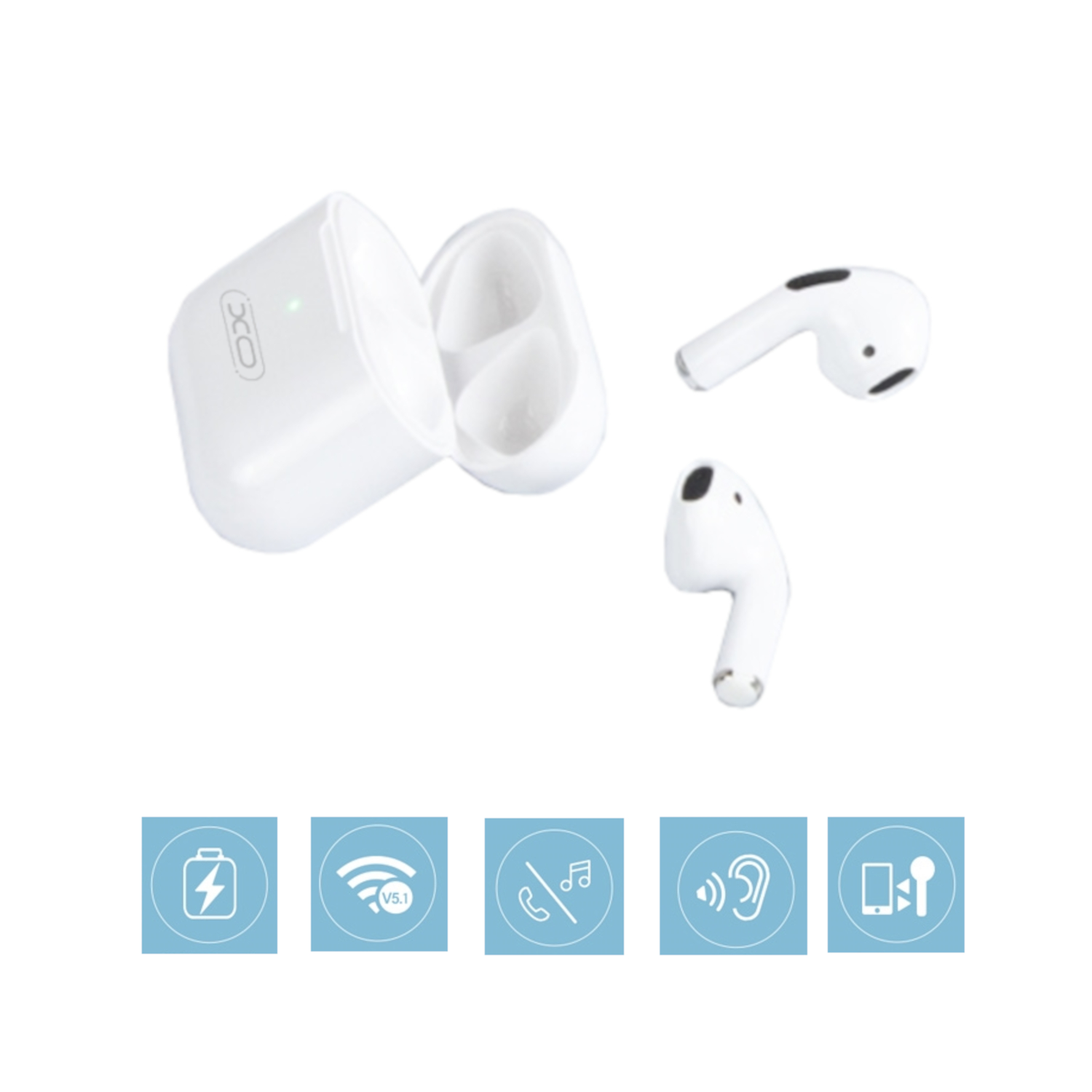 AUDÍFONOS XO IN-EAR XO BLUETOOTH X30 MINI EARPHONE WHITE - 2
