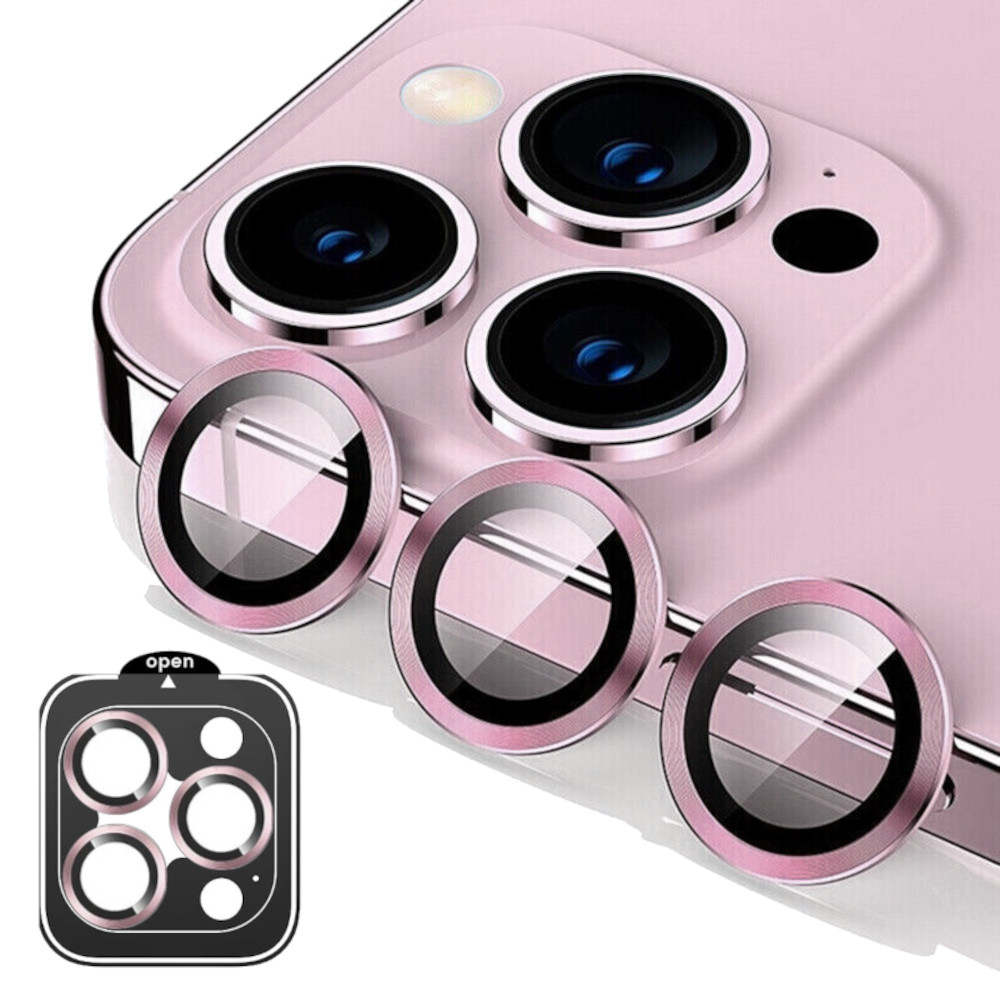 PROTECTOR DE CÁMARA METÁLICO COMPATIBLE CON IPHONE 15 PRO MAX - 15 PRO PINK - 1