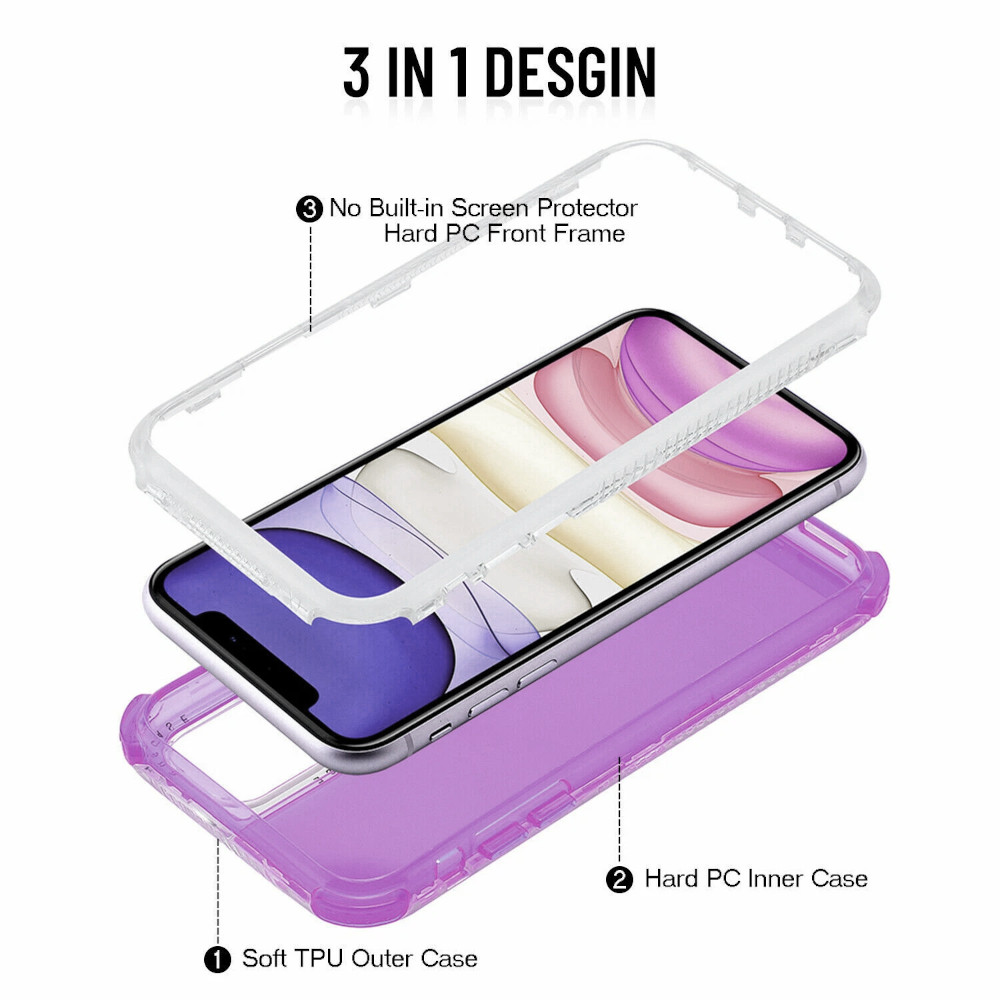 CASE COMPATIBLE CON IPHONE 16 PRO ANTISHOCK 360 PURPLE - 2