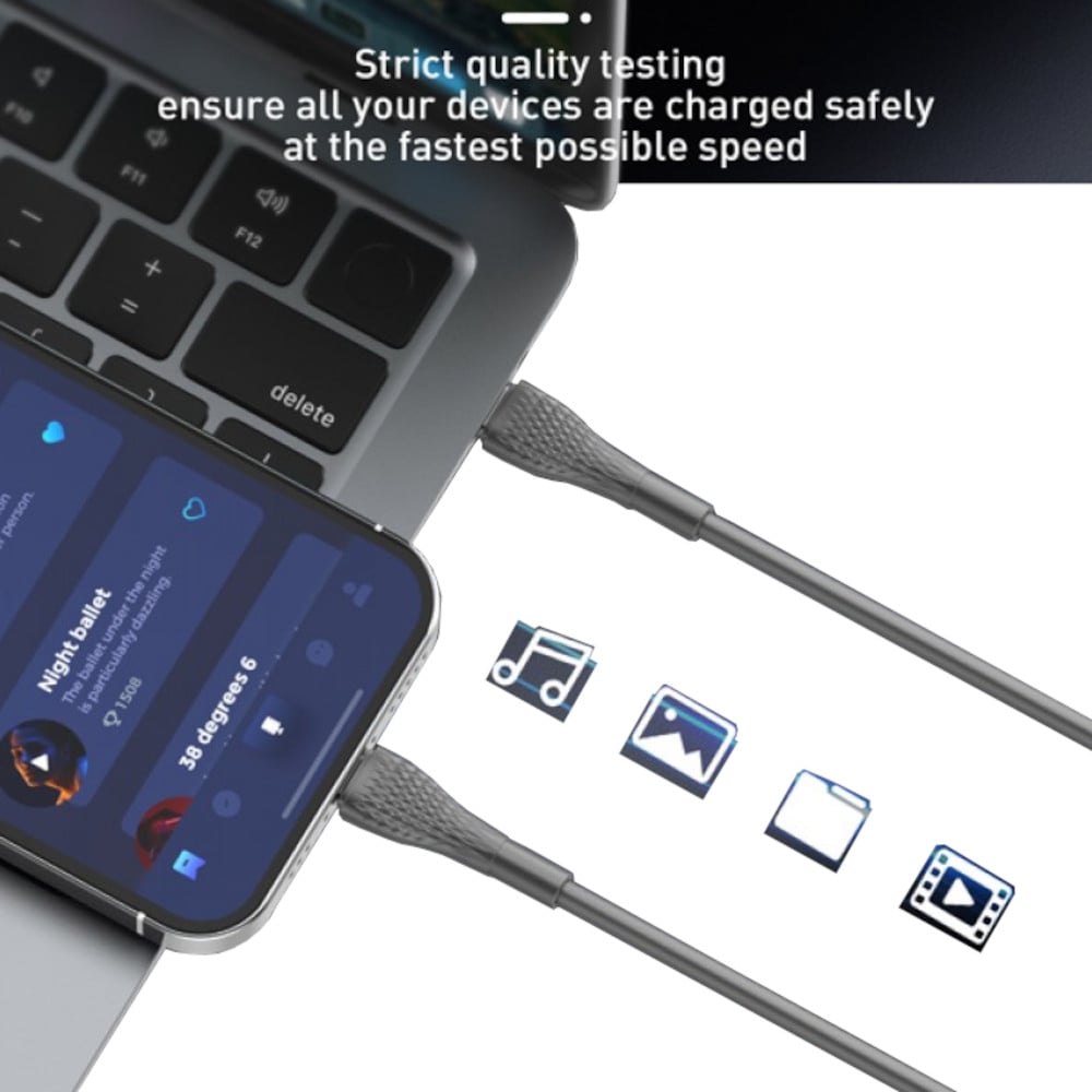 CABLE LDNIO LC671I DE CARGA RÁPIDA Y DATA USB-C A LIGHTNING 30W DE 1 M - 2