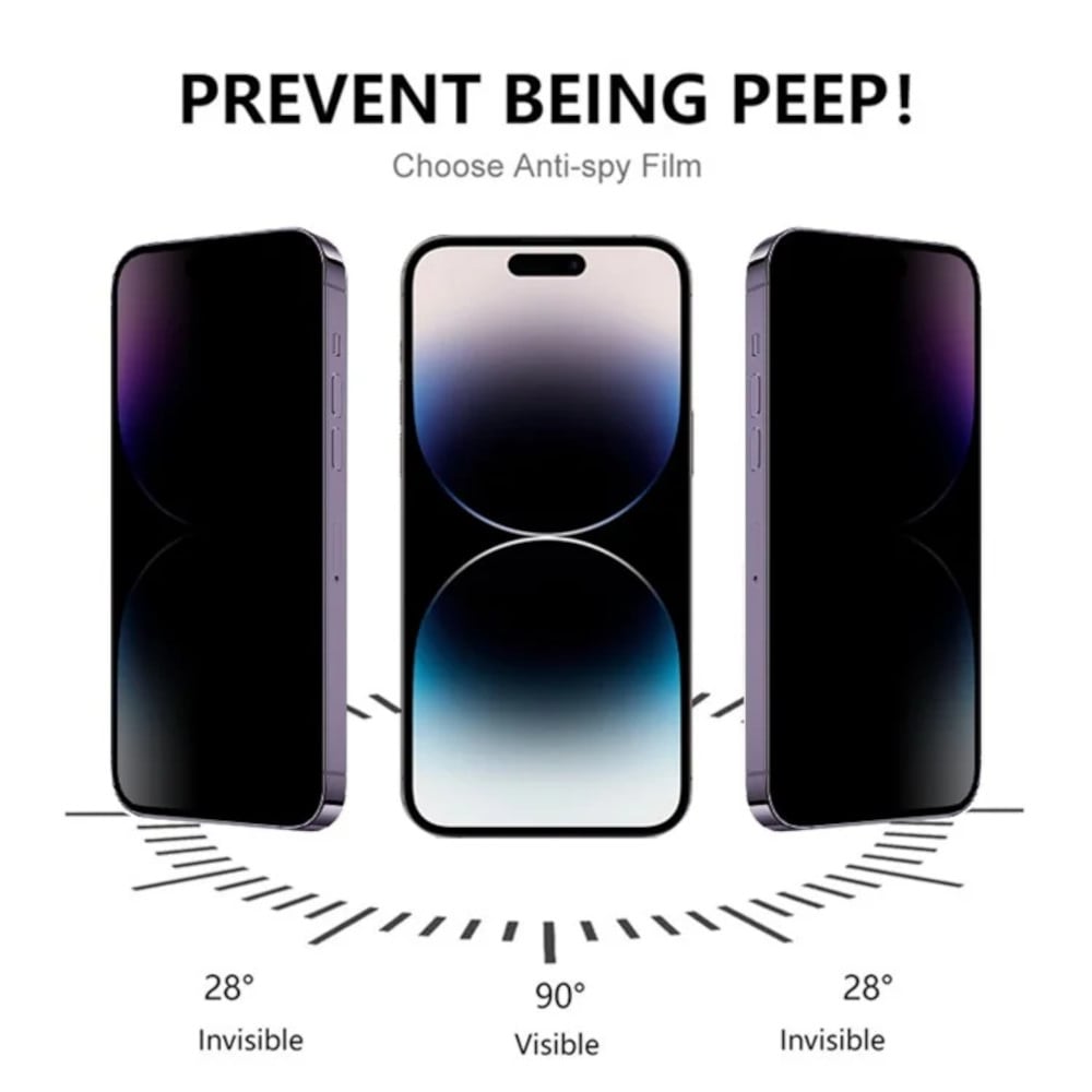 PROTECTOR DE PANTALLA PARA IPHONE 15 PRO MAX ANTI ESPÍA MICA DE VIDRIO MATE - 2
