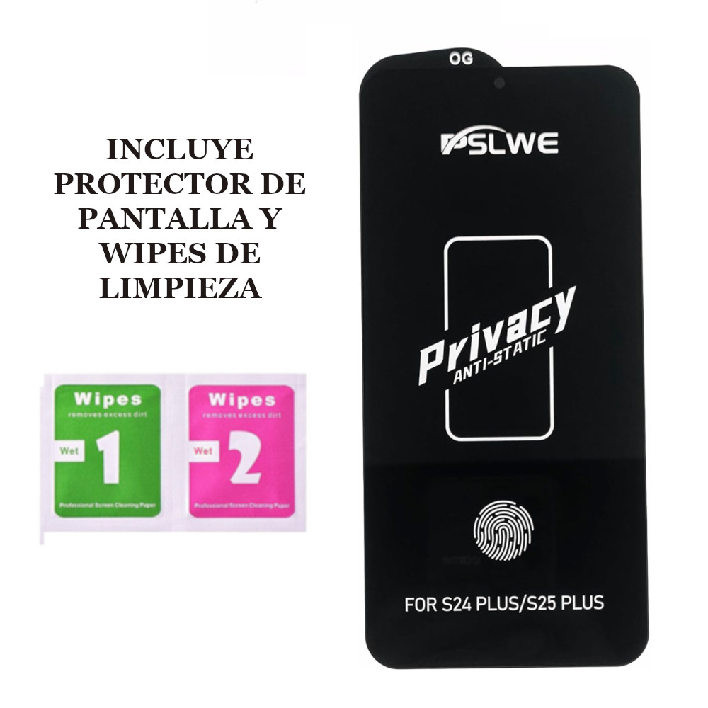 PROTECTOR DE PANTALLA PARA SAMSUNG GALAXY S25 ULTRA ANTI ESPÍA LECTOR DE HUELLA MICA DE VIDRIO - 4