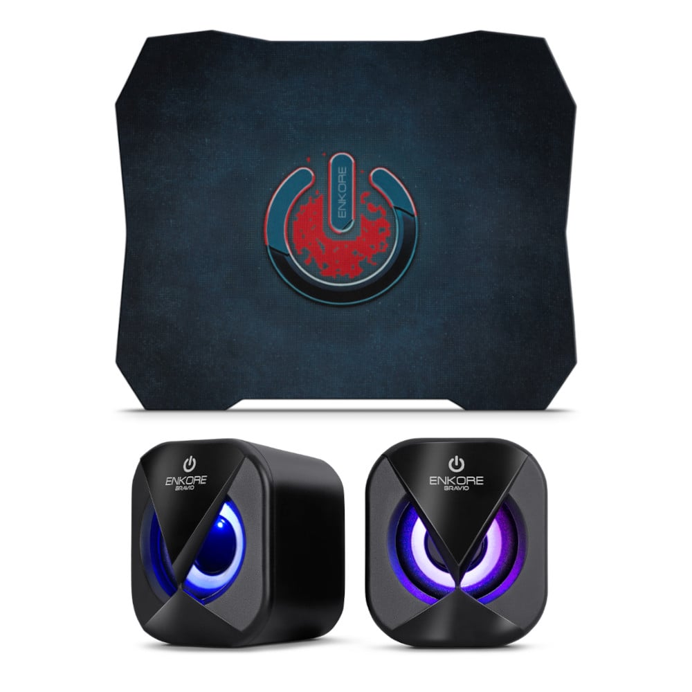 PACK TECLADO, AUDÍFONOS, PARLANTES, MOUSE Y PAD GAMER ENKORE BRAIN 5 ENT-G1005-5 - 4