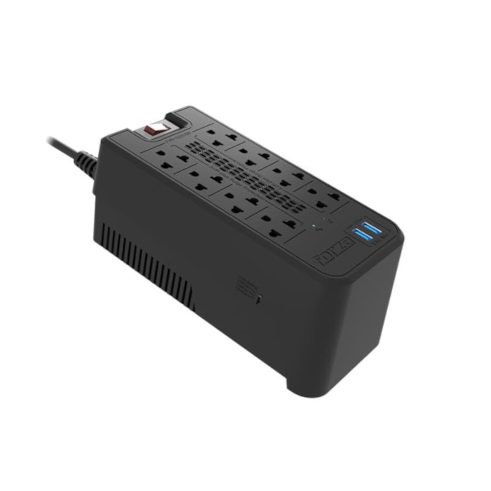 ESTABILIZADOR FORZA FVR-1222USB 1200VA 600W 8 TOMAS 2 USB - 1