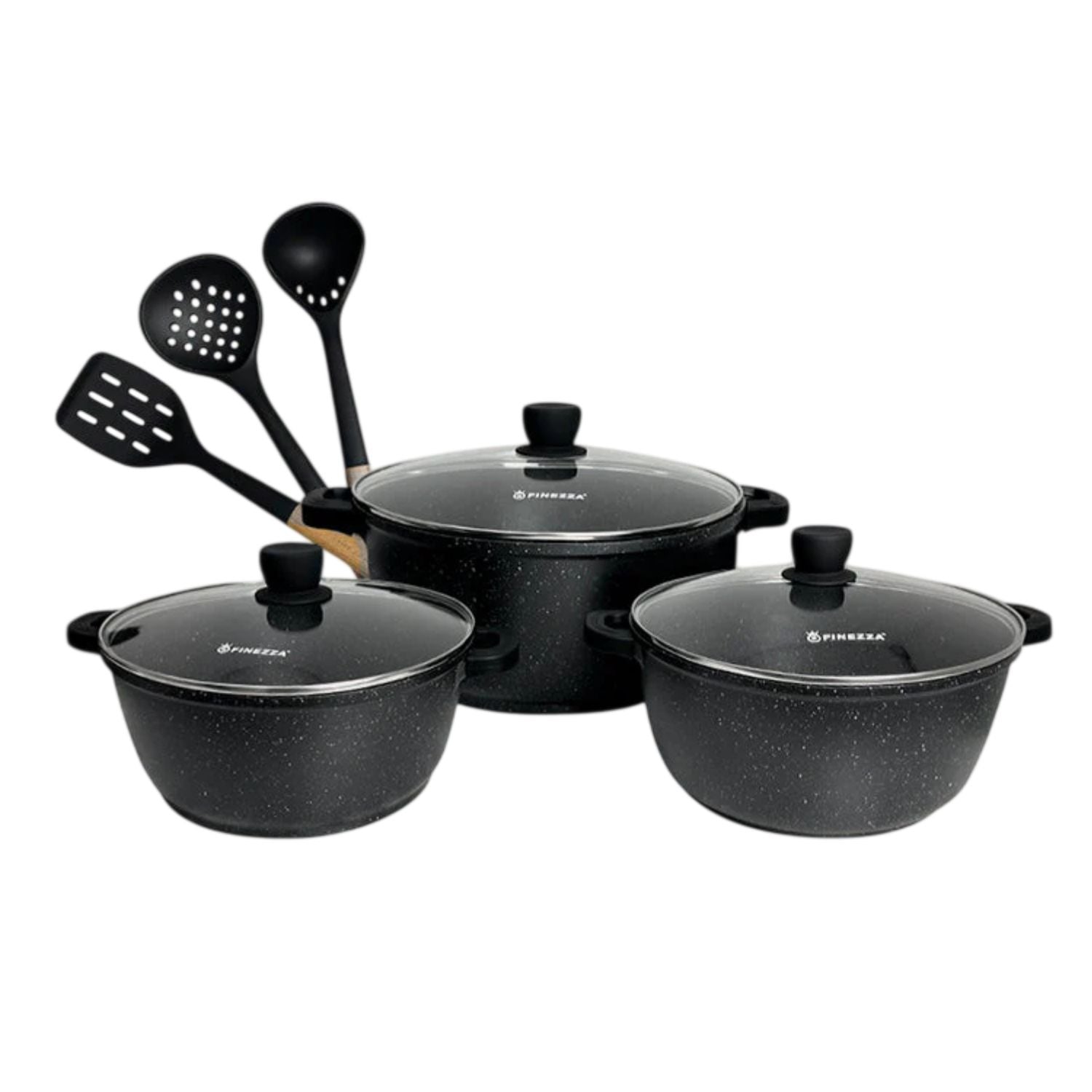 SET OLLAS FINEZZA FZ-X1725MC NEGRO ULTRA GRANITO 9 PZAS - 5