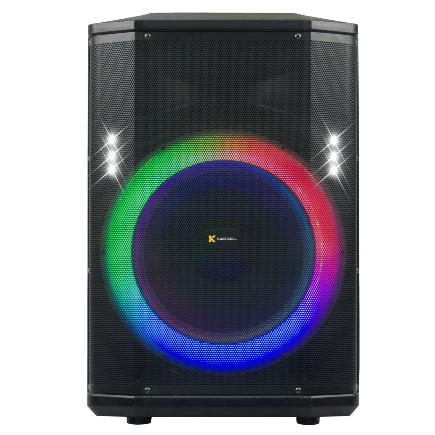 COMBO SOPORTE + PARLANTE KASSEL K1212 BOOFER 12' USB TF BT TWS FM BATERIA 12V -7AH - 3