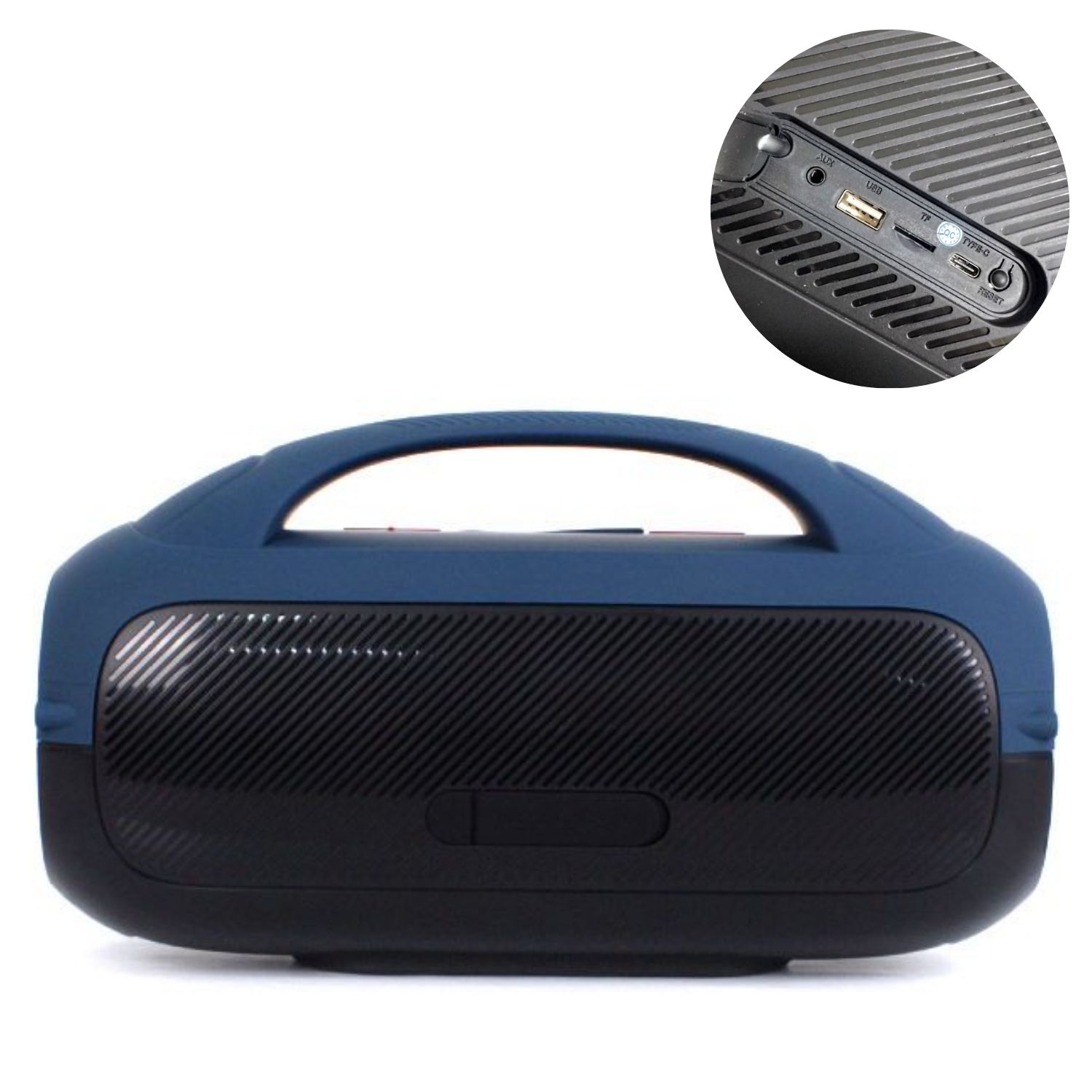 PARLANTE PORTÁTIL HOPESTAR A50 AZUL PROTECCIÓN IPX5 80W LED RAINBOW - 5