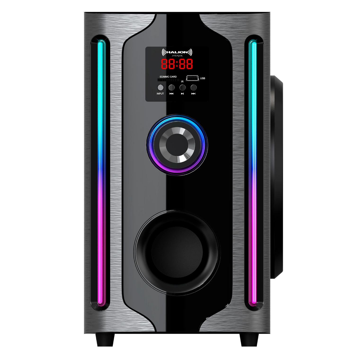 PARLANTE HALION HA-F84 AVENGER 2.1 BLUETOOTH CON SUBWOOFER 8' Y LUCES RGB - 2