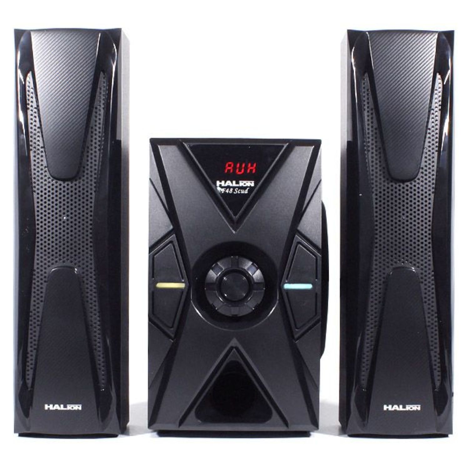 PARLANTE HALION HA-F48 SCUD 2.1 CON SUBWOOFER 5.25″ Y LUCES LED USB SD BT FM - 2