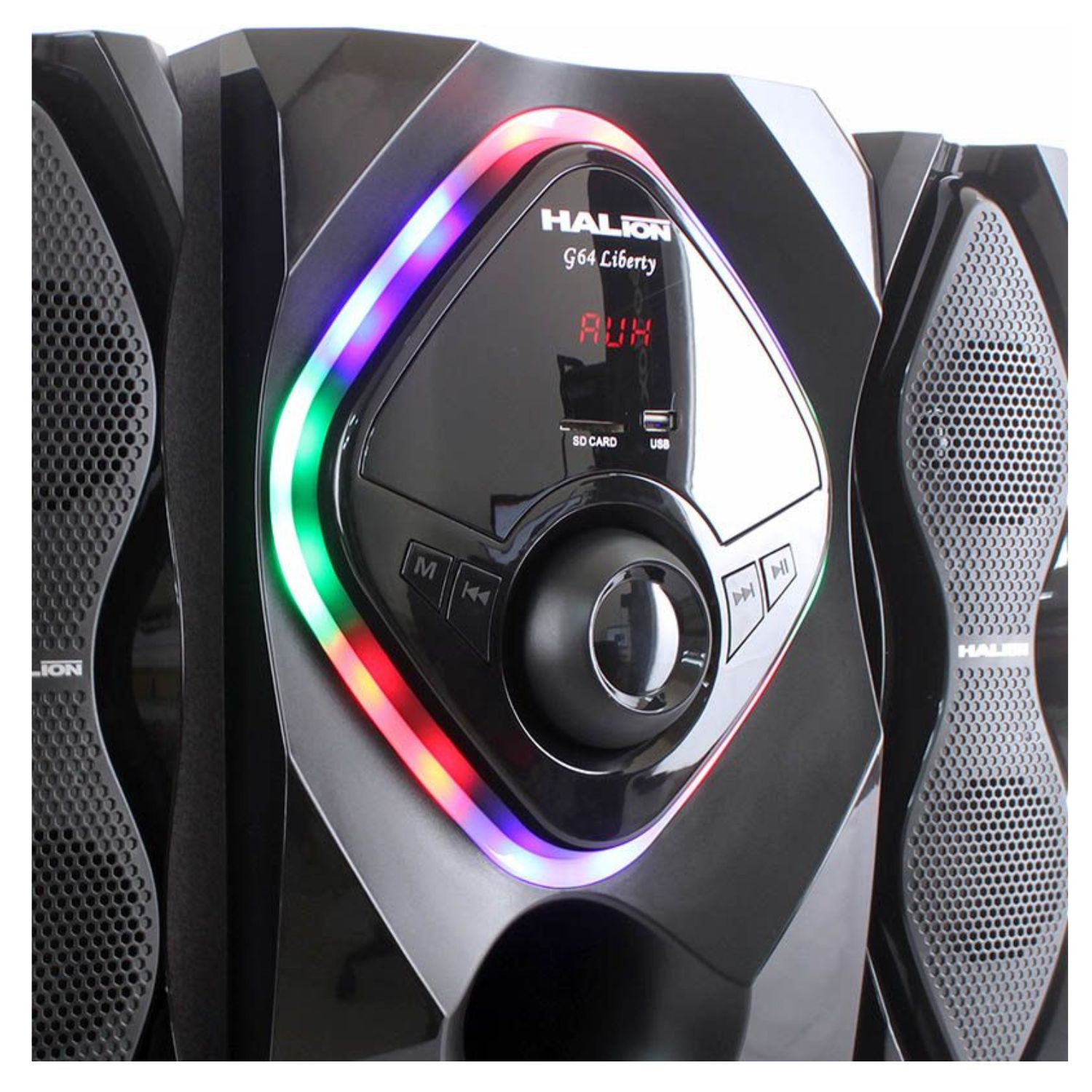 PARLANTE HALION HA-G64 LIBERTY 2.1 BLUETOOTH CON SUBWOOFER 6,5″ Y LUCES LED - 4