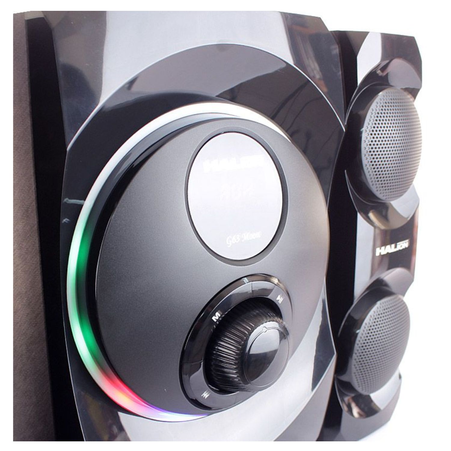PARLANTE HALION HA-G63 MOON 2.1 CON SUBWOOFER 6,5″ LUCES RAINBOW RGB USB SD BT FM - 3