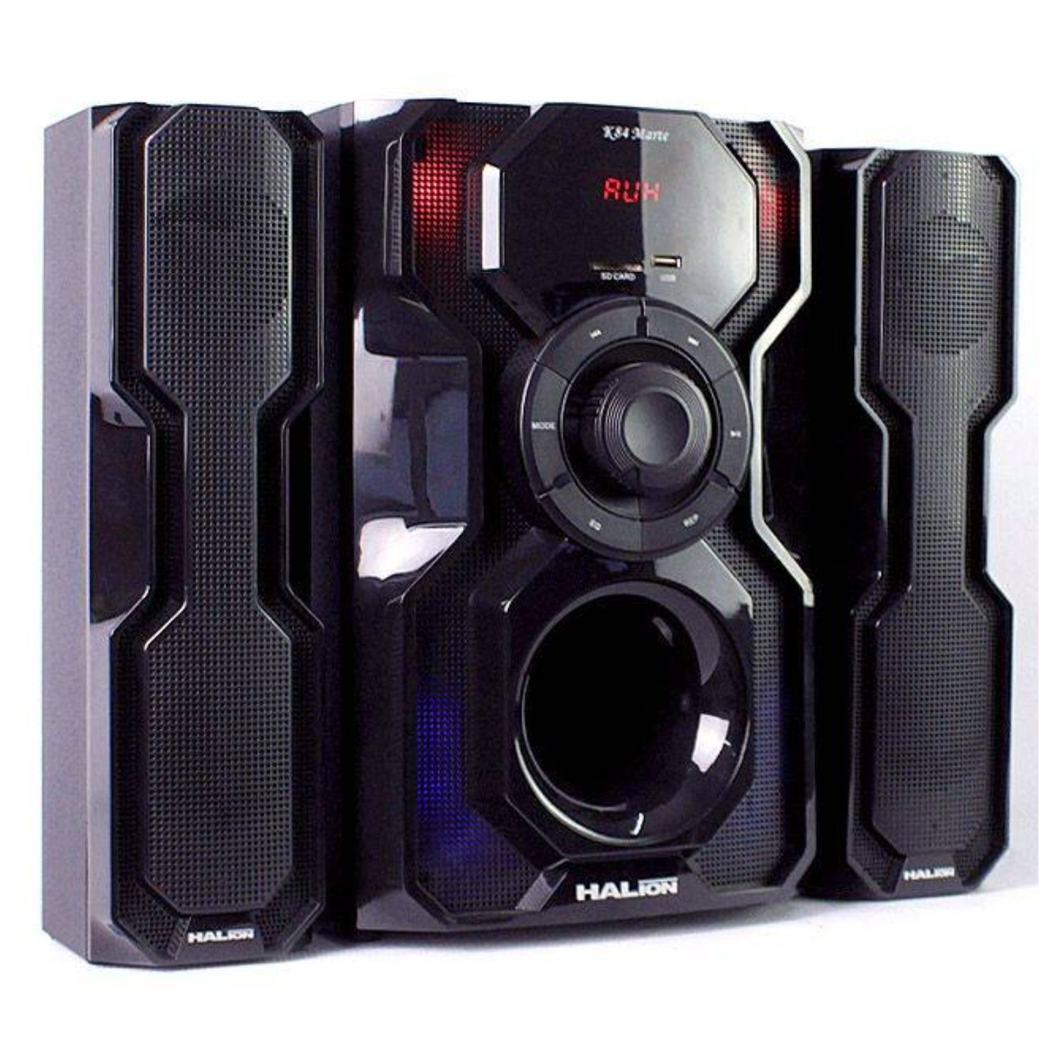 PARLANTE HALION HA-K84 MARTE 2.1 BLUETOOTH CON SUBWOOFER 8' Y LUCES LED - 2