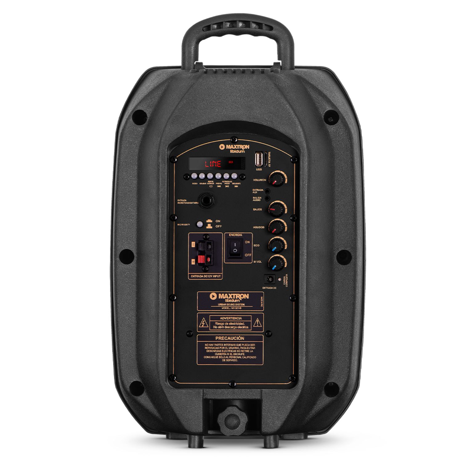 PARLANTE BLUETOOTH MAXTRON LIBIDUM MX321VB CON 2 MICRÓFONO INALÁMBRICO - 3