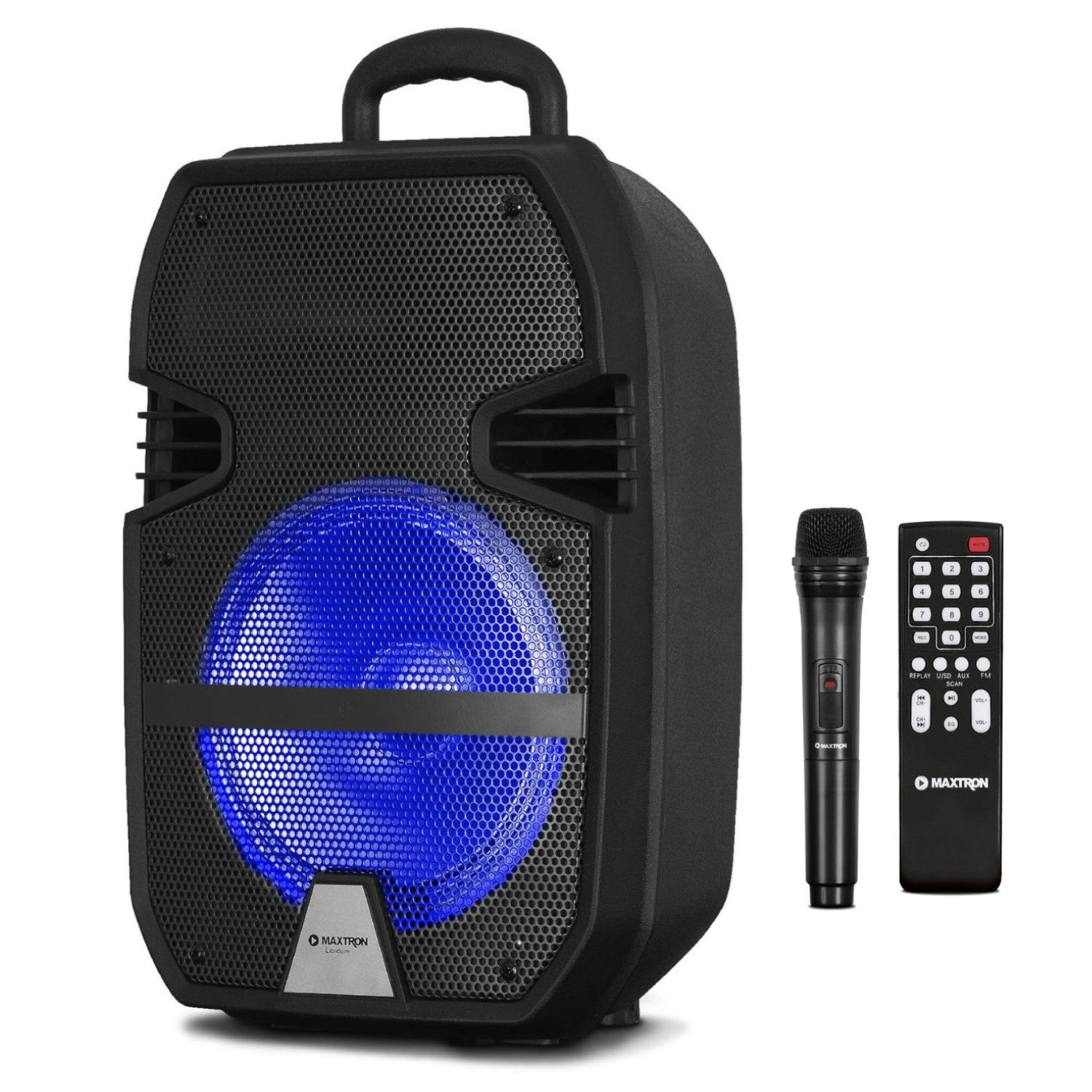 PARLANTE BLUETOOTH MAXTRON LIBIDUM MX321VB CON 2 MICRÓFONO INALÁMBRICO - 4