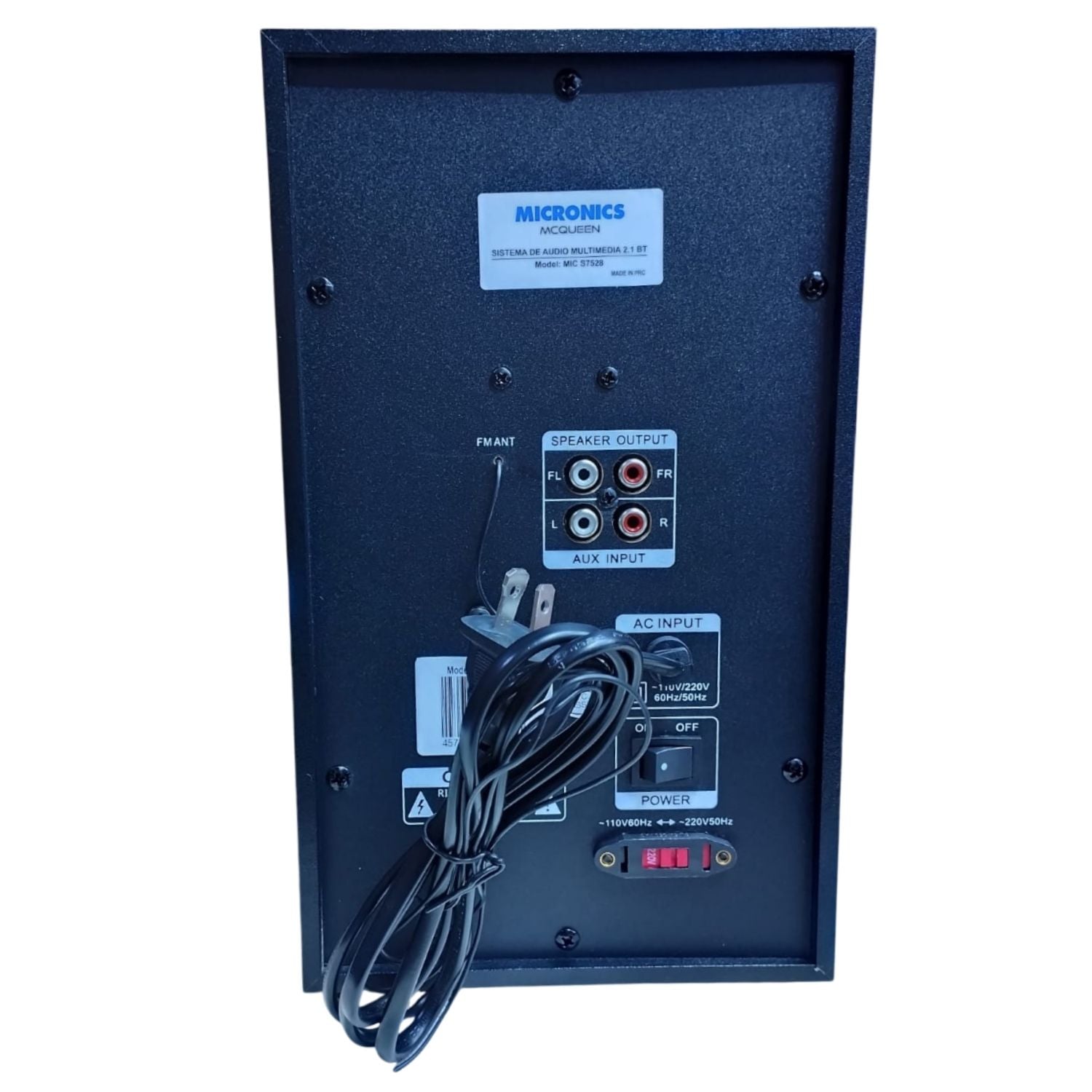 PARLANTE MICRONICS MIC S7528BT MCQUEEN 2.1 USB BT AUX - 5