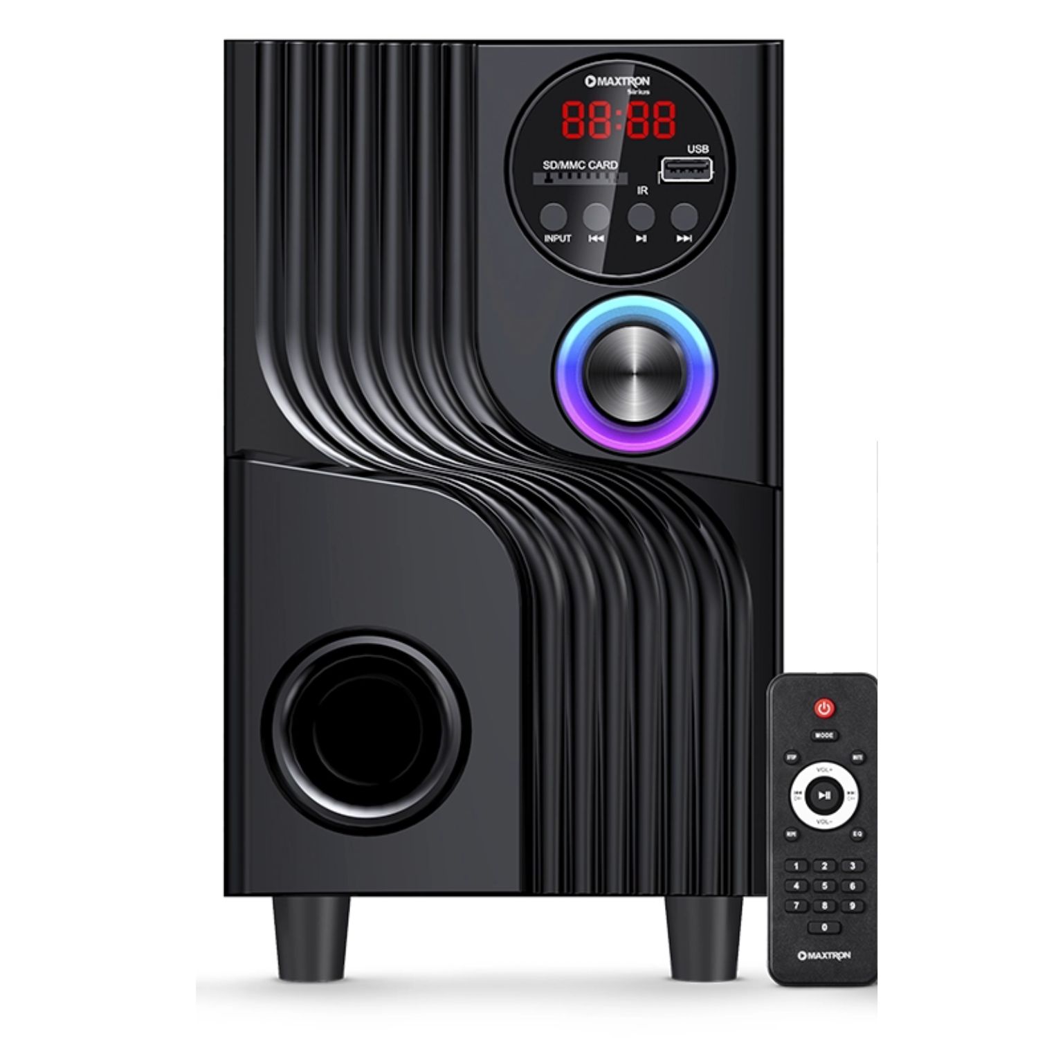 PARLANTE 2,1 MAXTRON MAX S201 SIRIUS USB BT AUX ILUMINACIÓN LED - 2