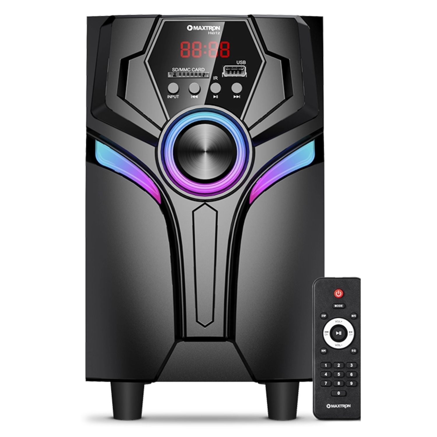 PARLANTE 2,1 MAXTRON MAX S200 HERTZ USB BT AUX ILUMINACIÓN LED - 2