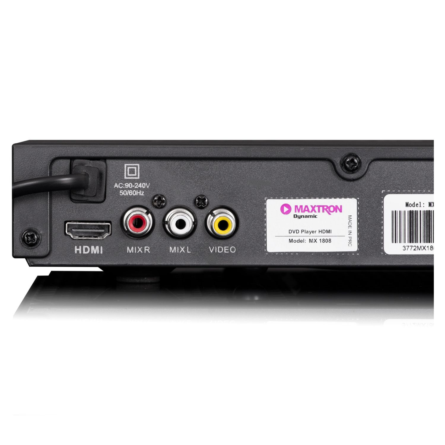 REPRODUCTOR DVD PLAYER MAXTRON DYNAMIC-MX 1808 HDMI LECTOR USB + CONTROL REMOTO - 3