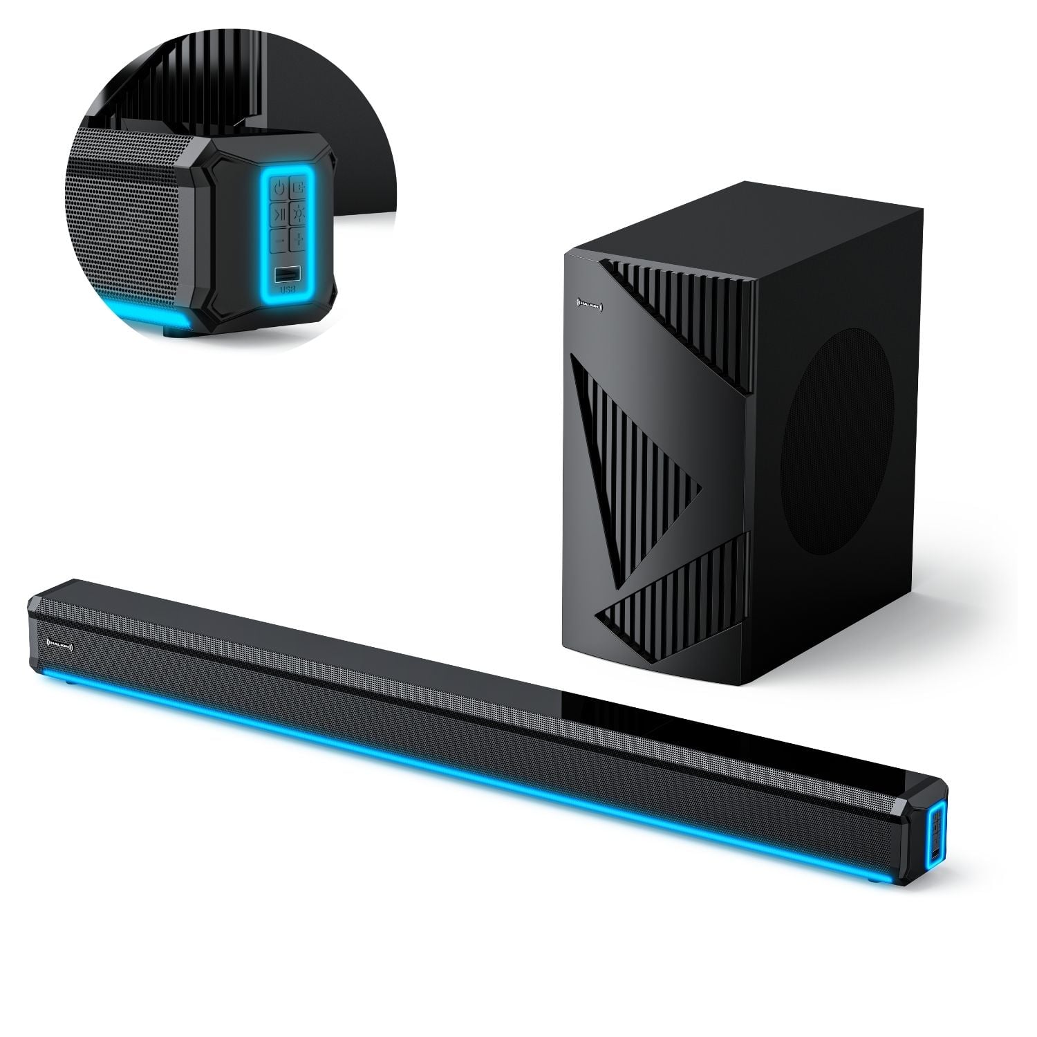 SOUNDBAR DE SONIDO HALION HA-S45C 150W USB BT AUX OPTICAL HDMI - 3