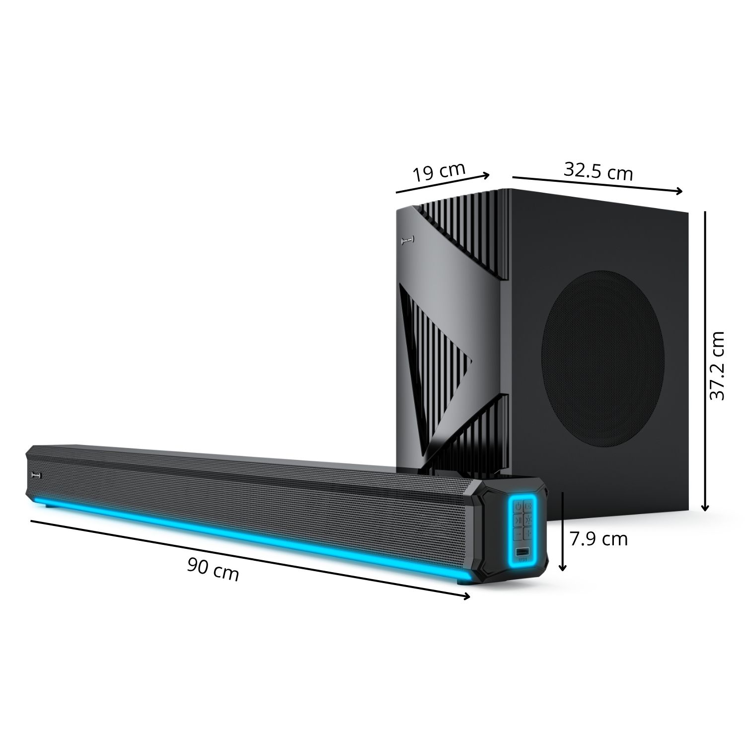 SOUNDBAR DE SONIDO HALION HA-S45C 150W USB BT AUX OPTICAL HDMI - 4