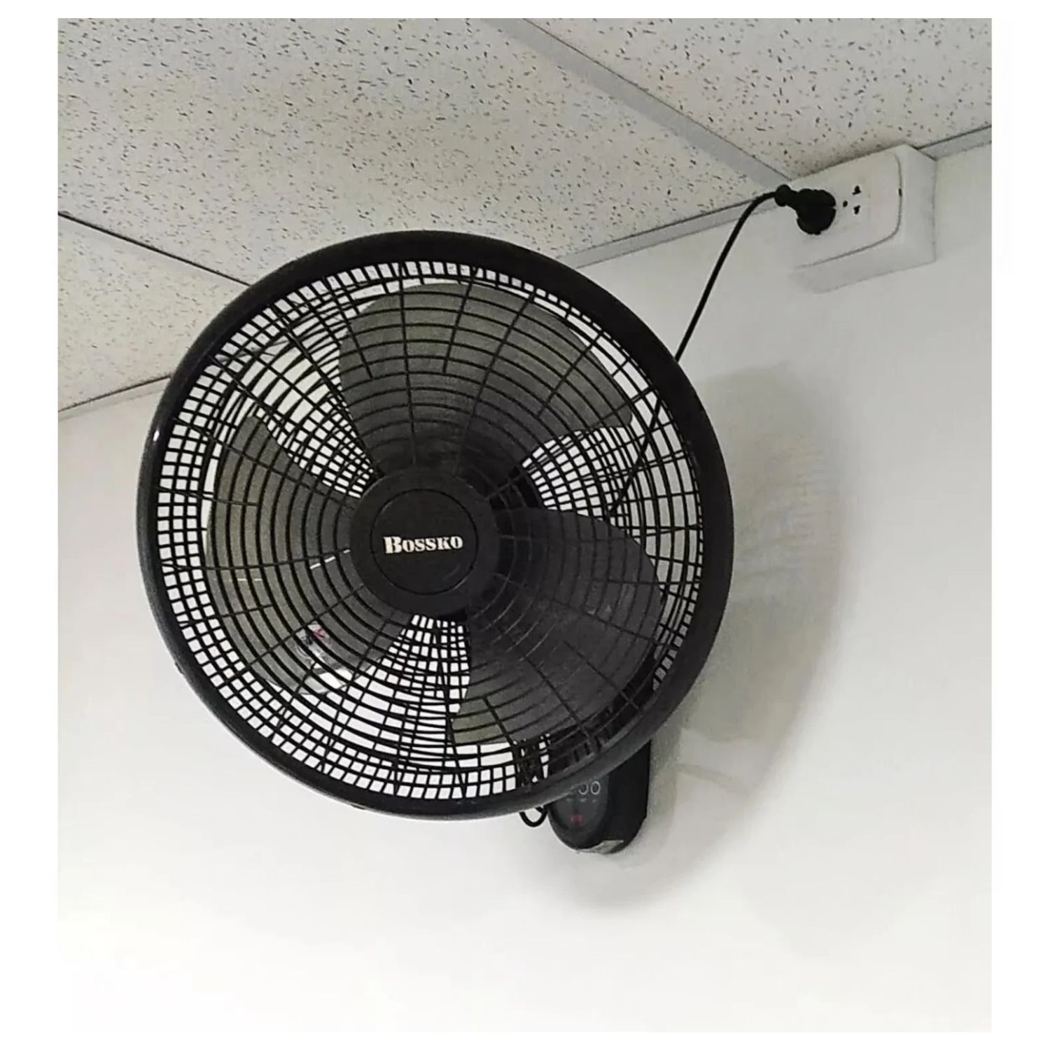 PACK 02 UNIDADES VENTILADOR PARED BOSSKO BK 8210 80 WATTS CON CONTROL NEGRO - 3