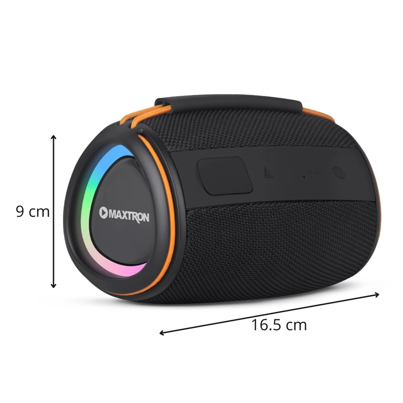 PARLANTE PORTÁTIL MAXTRON MX 301 LUCES RGB BLUETOOTH USB TWS - 5