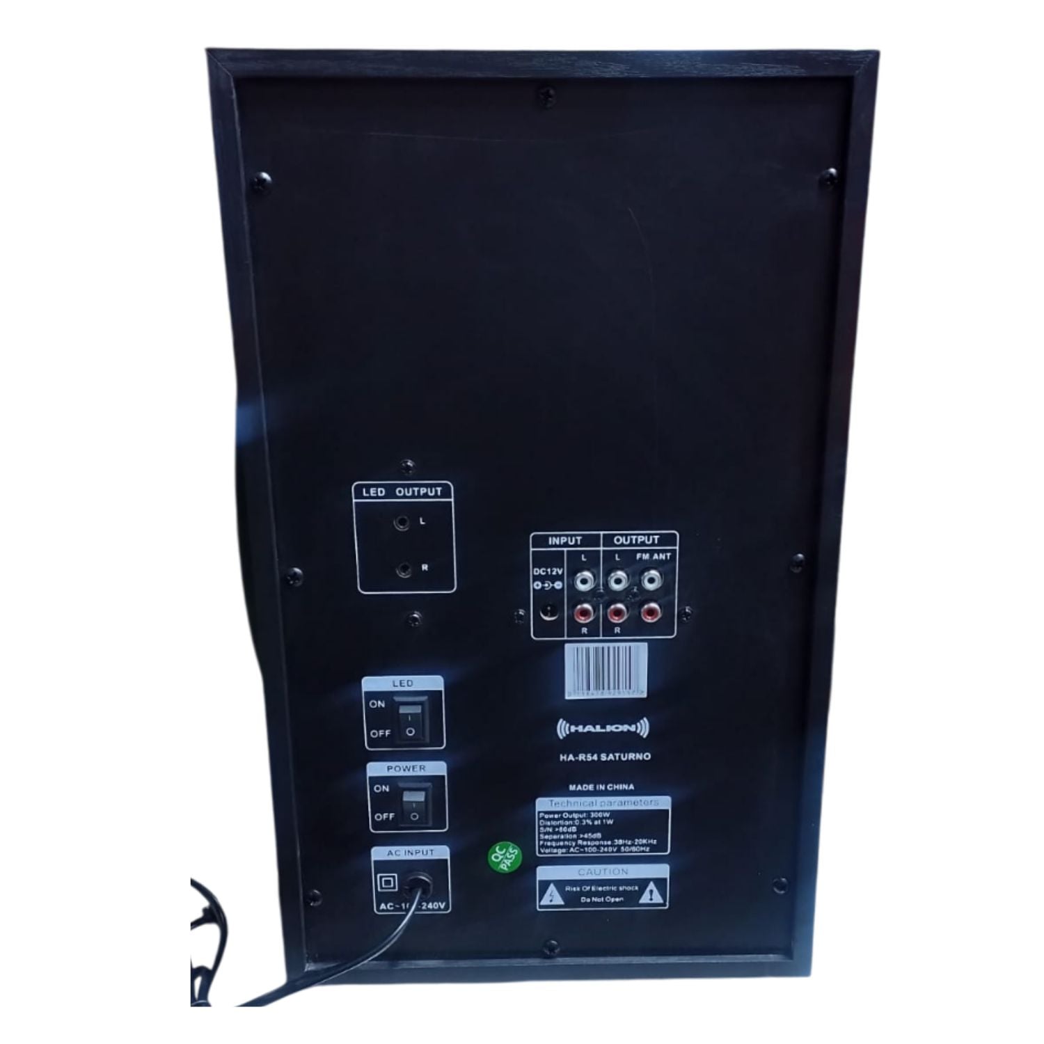 PARLANTE 2,1 HALION SATURNO HA R54 300 WATTS AMPLIFICADOR CLASE D SONIDO PRO - 5
