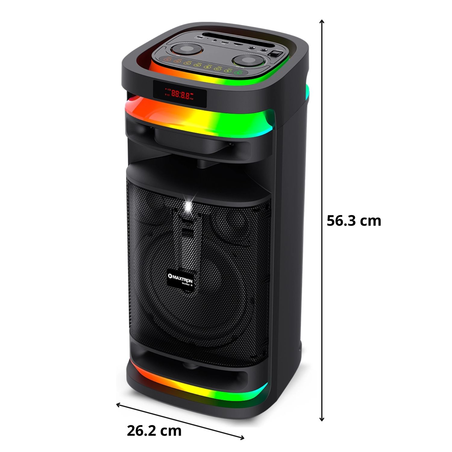 TORRE DE SONIDO MAXTRON MX 821 STELLAR 01 BOCINA 8 PULGADAS 01 MICRÓFONO FUNCIÓN DSP - 4
