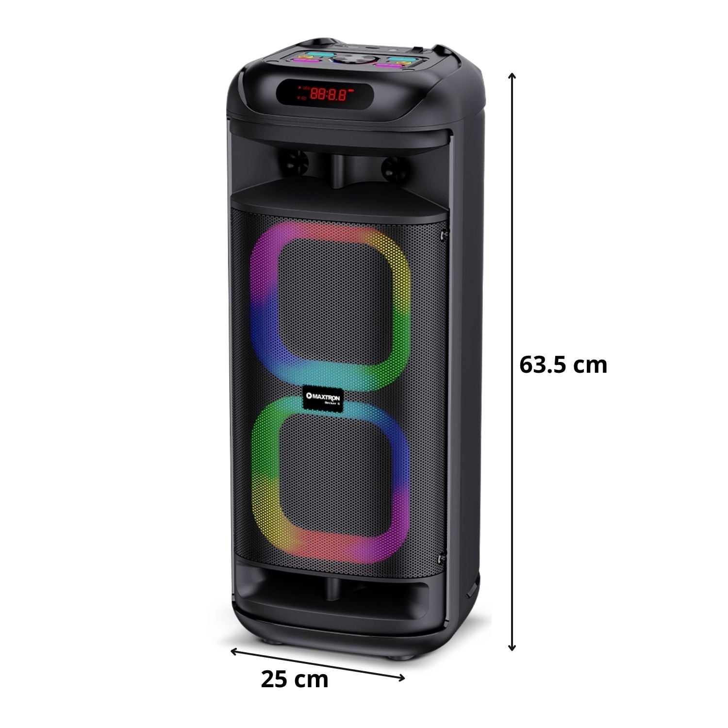TORRE DE SONIDO MAXTRON MX 601 BECKER 02 BOCINAS 6,5 PULGADAS 01 MICRO FUNCIÓN DSP - 5