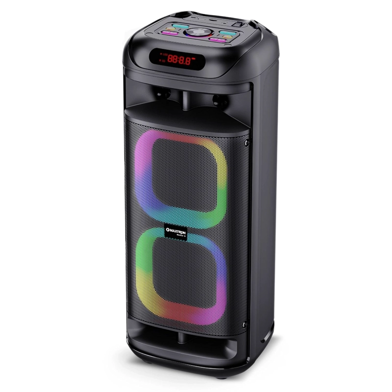 PROMO TORRE DE SONIDO MAXTRON MX 601 BECKER 02 BOCINAS 6,5 PULGADAS 02 MICRÓFONO LUCES LED - 2