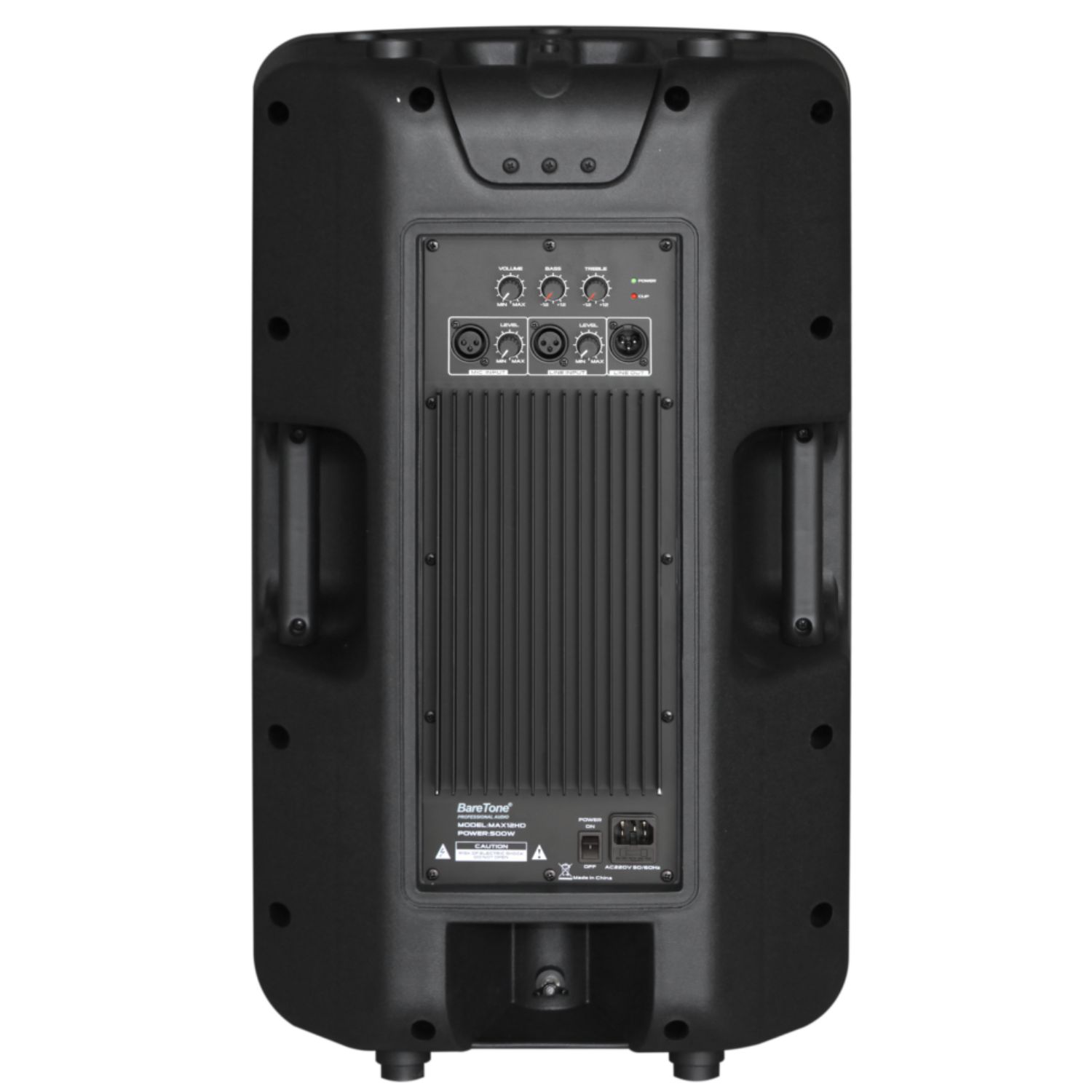 PARLANTE ACTIVO BARETONE MAX 12HD WOOFER DE 12 PULGADAS 500 WATTS CONEXIONES XLR - 4