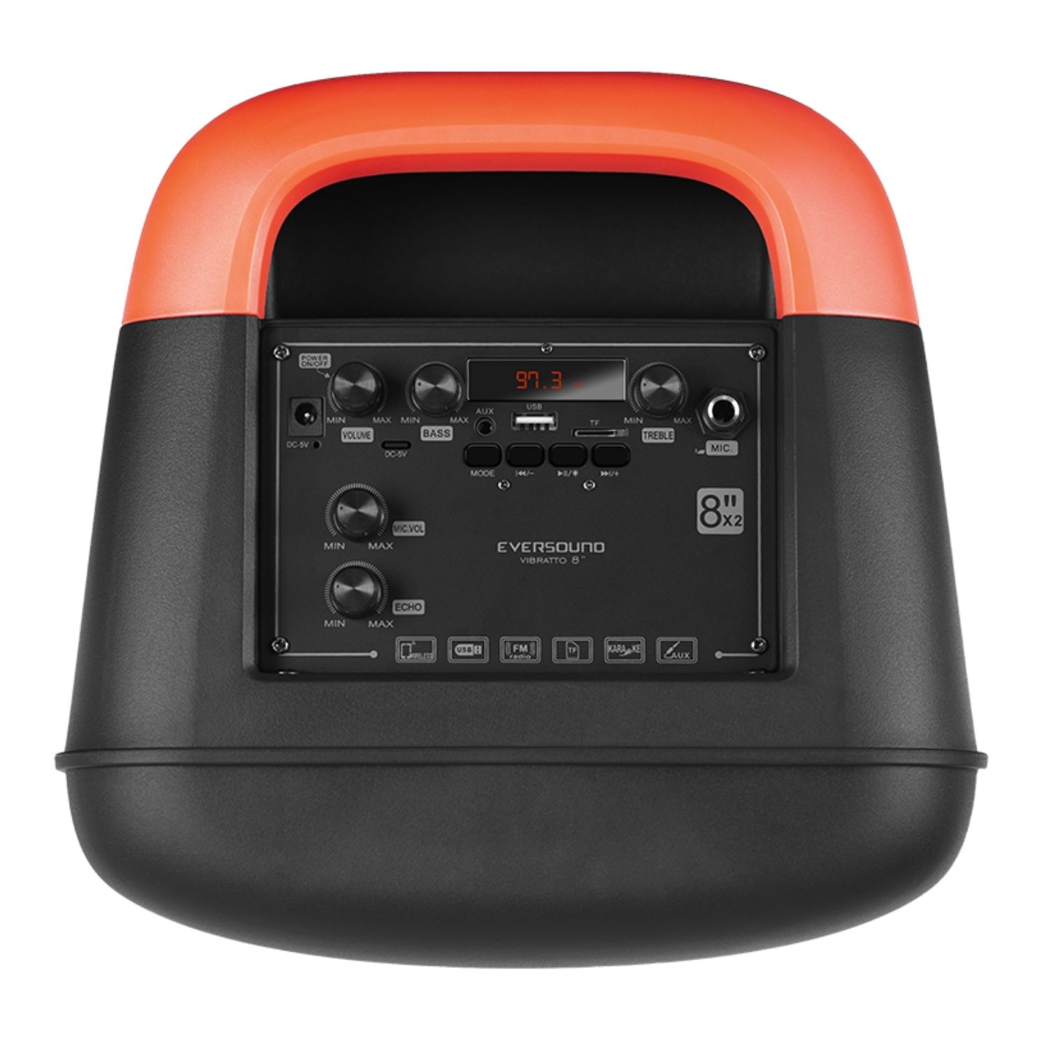 TORRE DE SONIDO EVERSOUND VIBRATTO EV 5008WL 02 BOCINAS 8' CON MICRÓFONO - 4