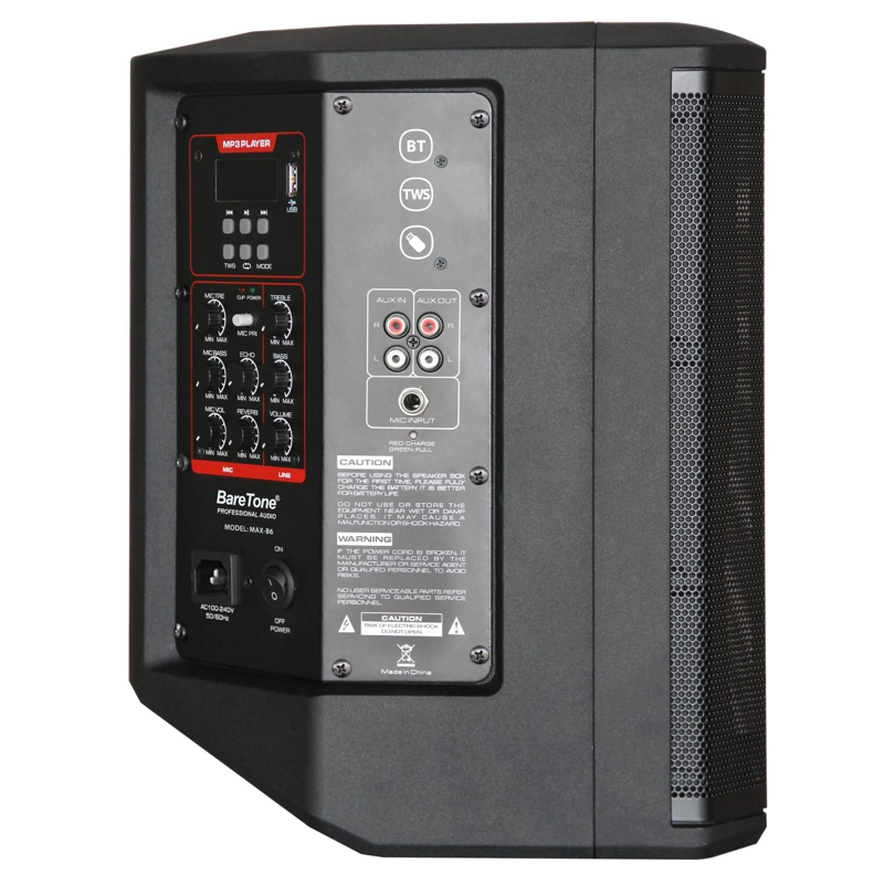 PARLANTE BARETONE PROFESIONAL MAX B6 USB BT TWS 02 MICRÓFONOS - 4