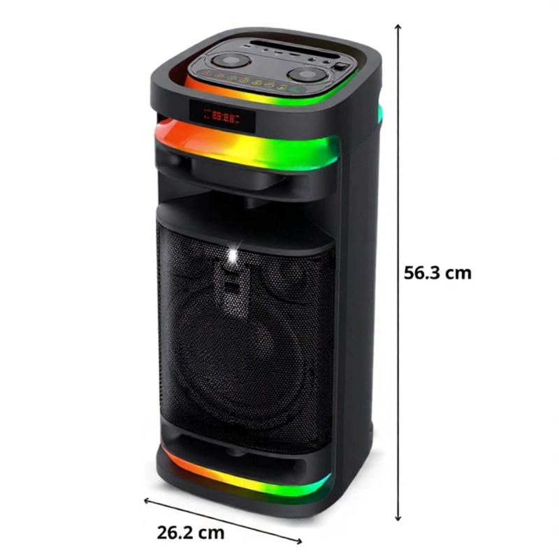 PARLANTE KASSEL K828 BOOFER 8 PULGADAS LUCES RBG 01 MICRÓFONO - 5