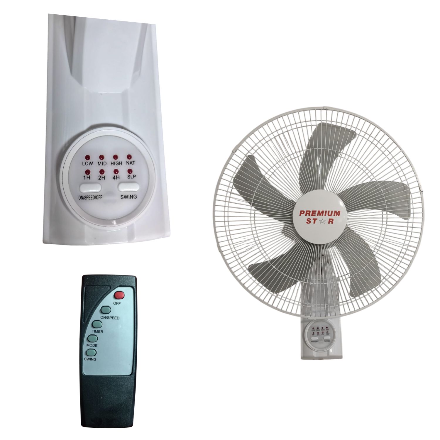 VENTILADOR DE PARED CON CONTROL REMOTO PREMIUM STAR 18 PULG  BLANCO 200 W - 3
