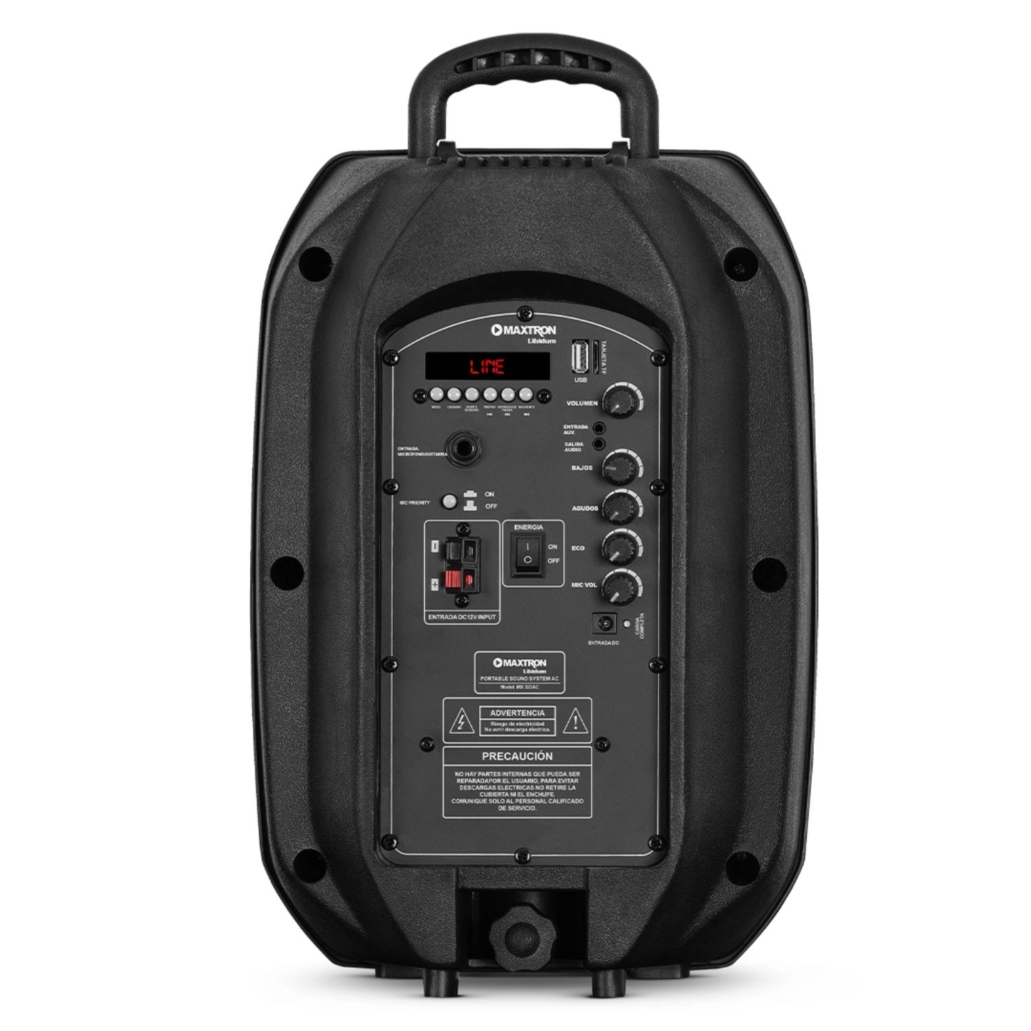 PARLANTE BLUETOOTH MAXTRON LIBIDUM MX321VB CON 2 MICRÓFONO INALÁMBRICO - 3
