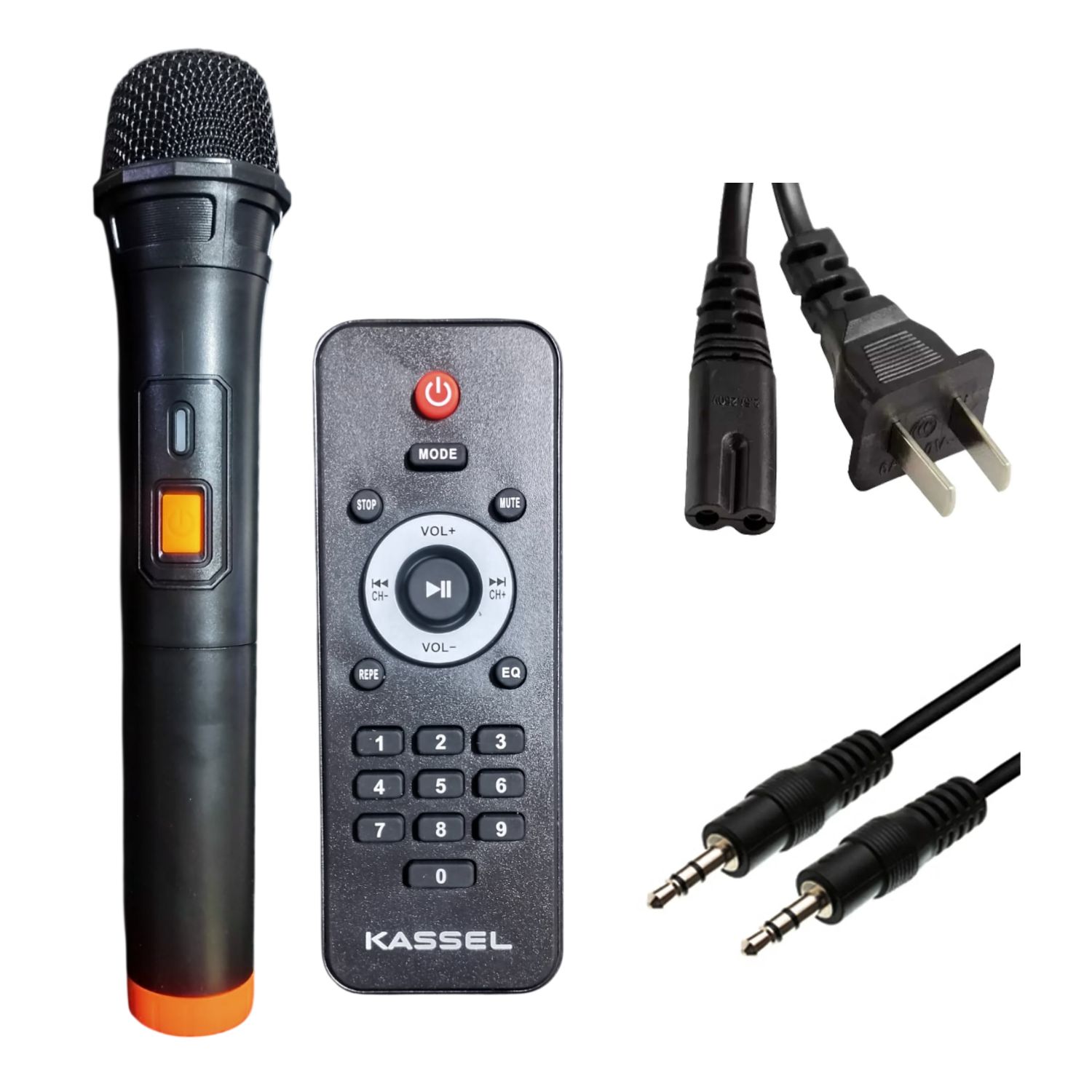 TORRE DE SONIDO KASSEL K2102 CON 02 BOCINAS DE 10 PULG, KARAOKE LUCES LED RGB - 6