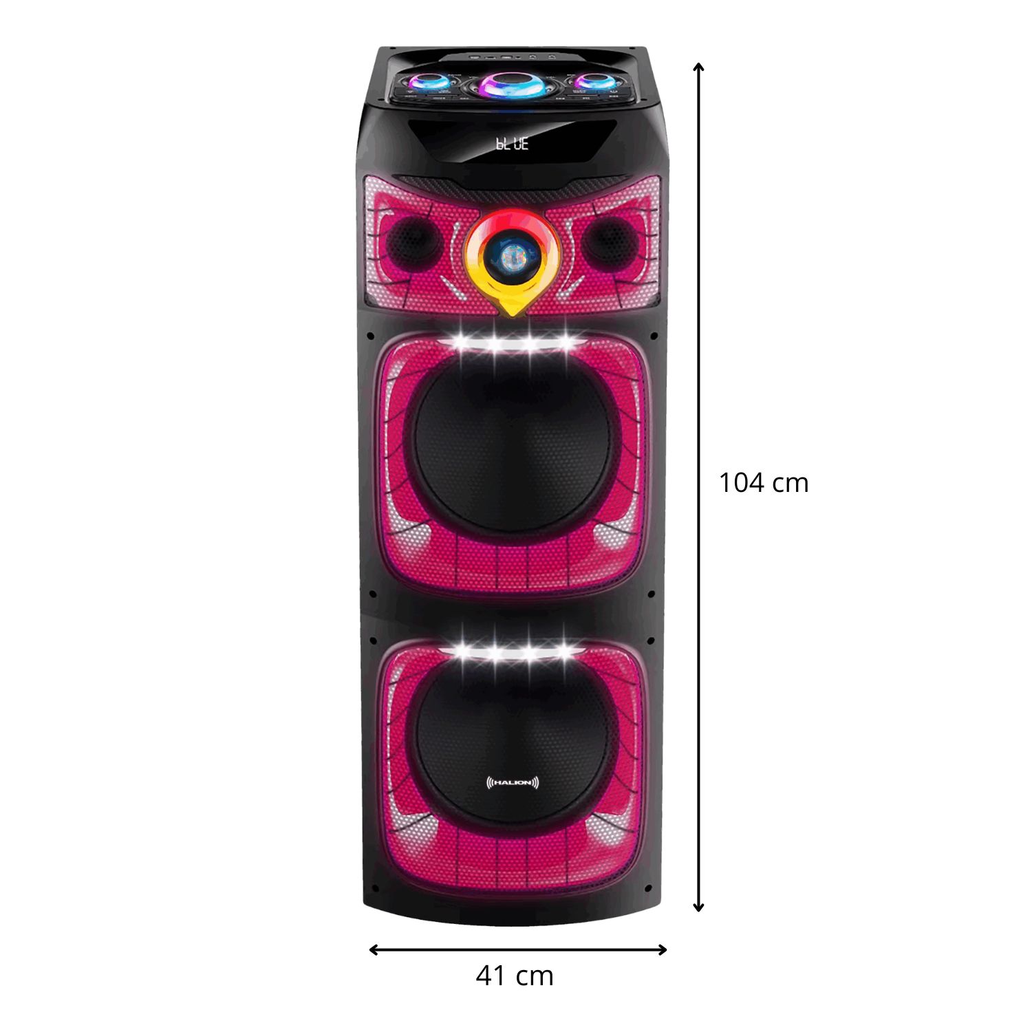 TORRE DE SONIDO FULL FIESTA HALION HA 1244 CON 02 BOCINAS DE 12 PULG, KARAOKE - 4