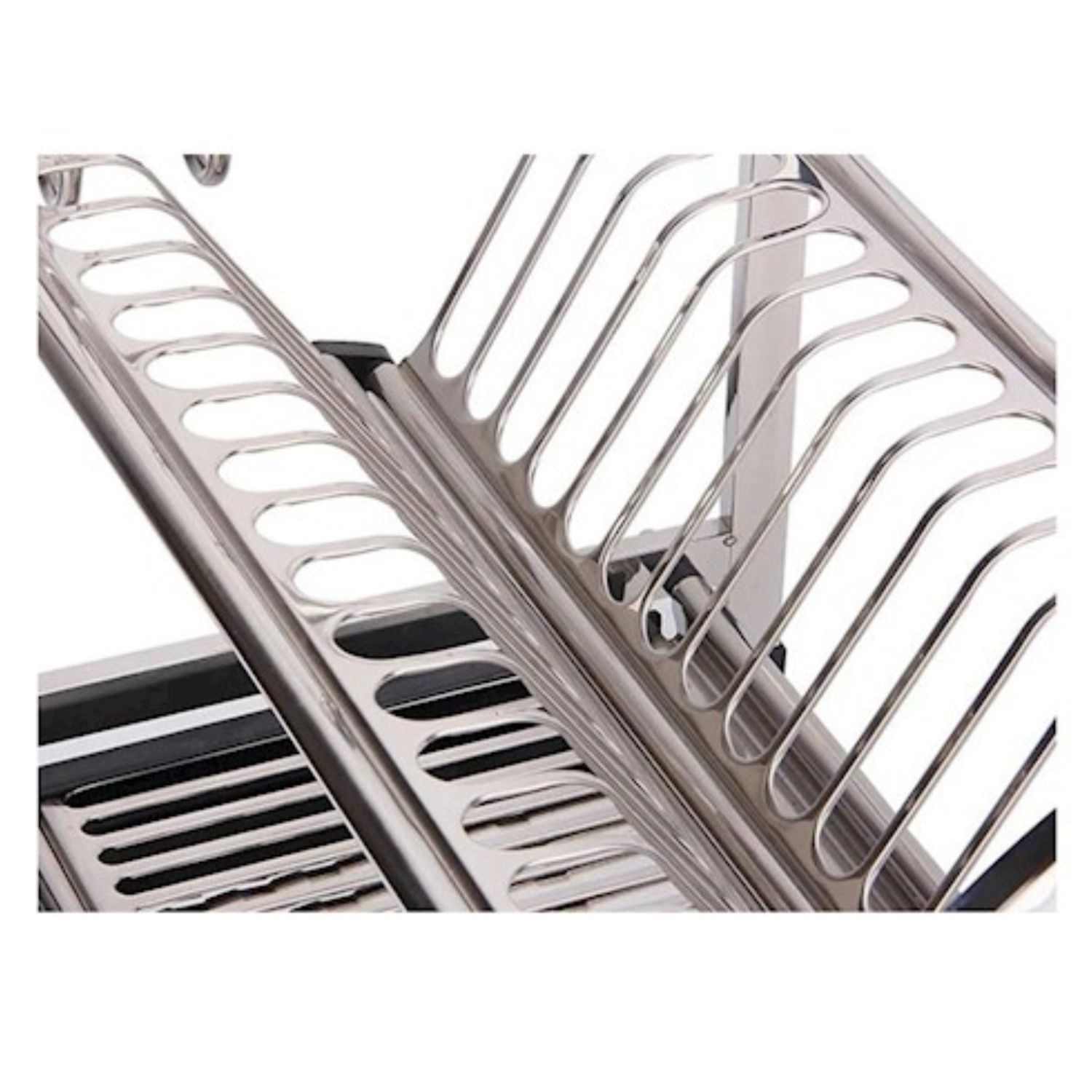 ESCURRIDOR DE PLATOS 03 NIVELES PARA 32 PLATOS ACERO INOXI, 52 X 25 X 63 CM - 4