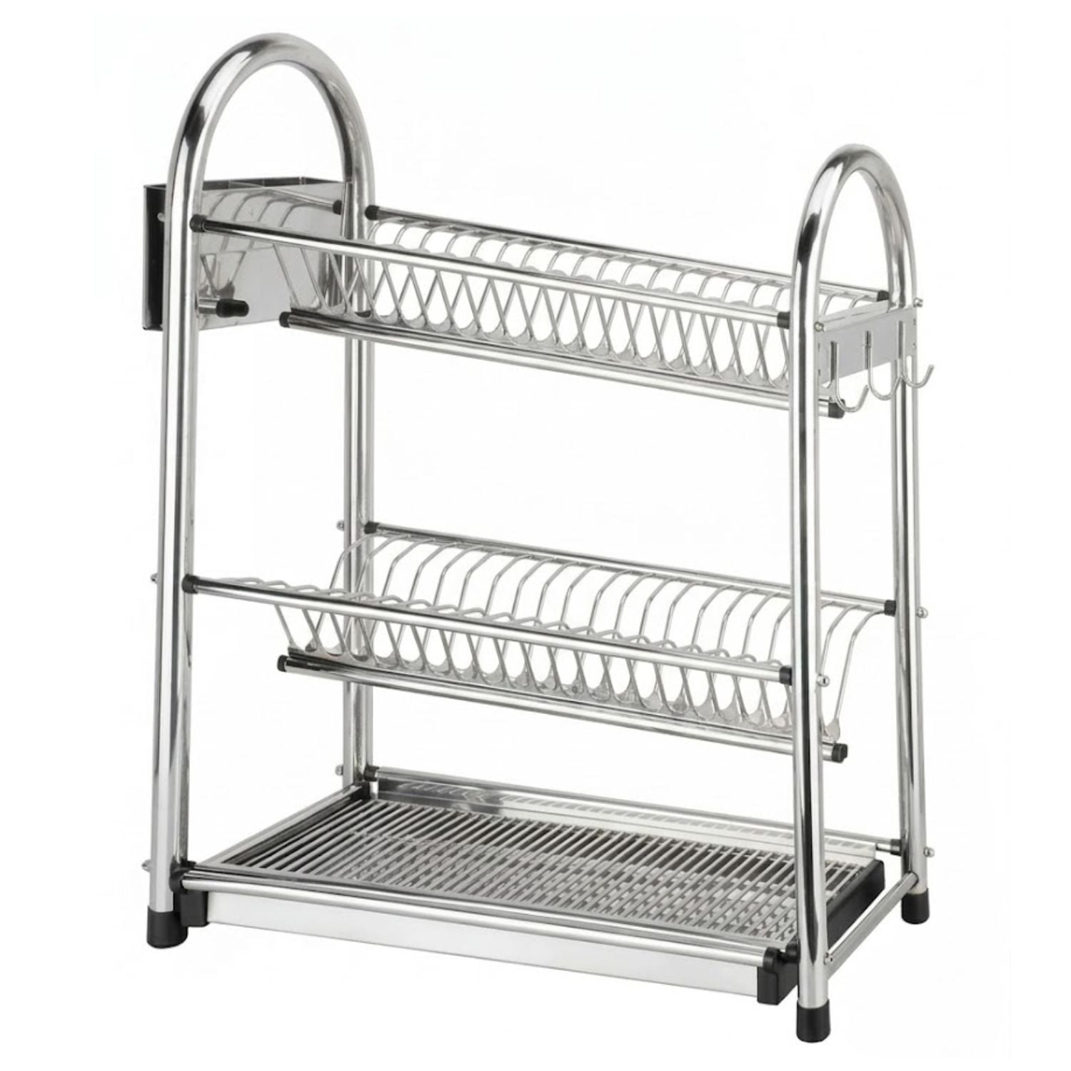 ESCURRIDOR DE PLATOS PARA 32 PLATOS ACERO INOXI, 52 X 25 X 63 CM - 2