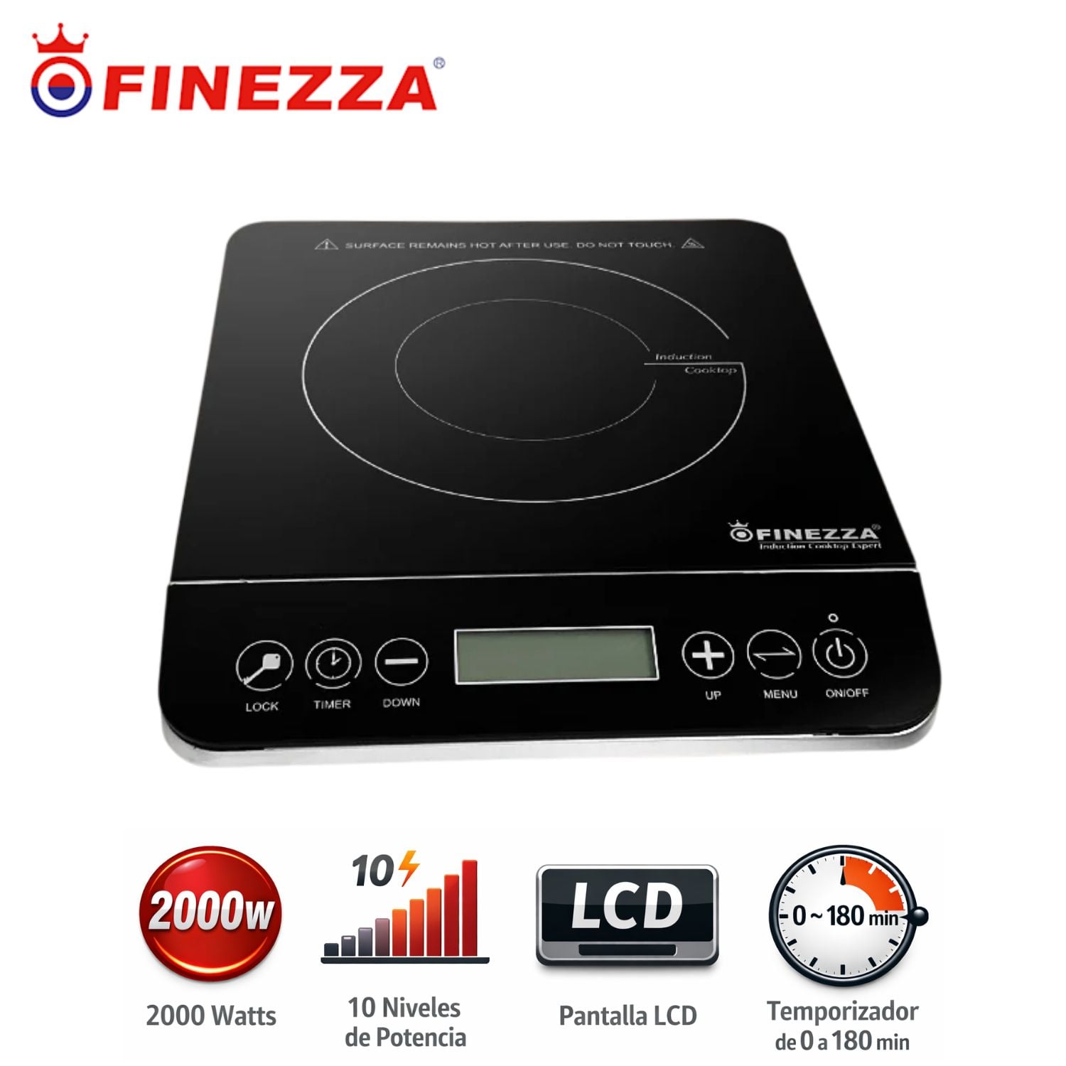 COCINA DE INDUCCIÓN FINEZZA FZ 312IN DE 01 HORNILLA COCCIÓN RÁPIDA APAG, AUTOMÁTICO - 1