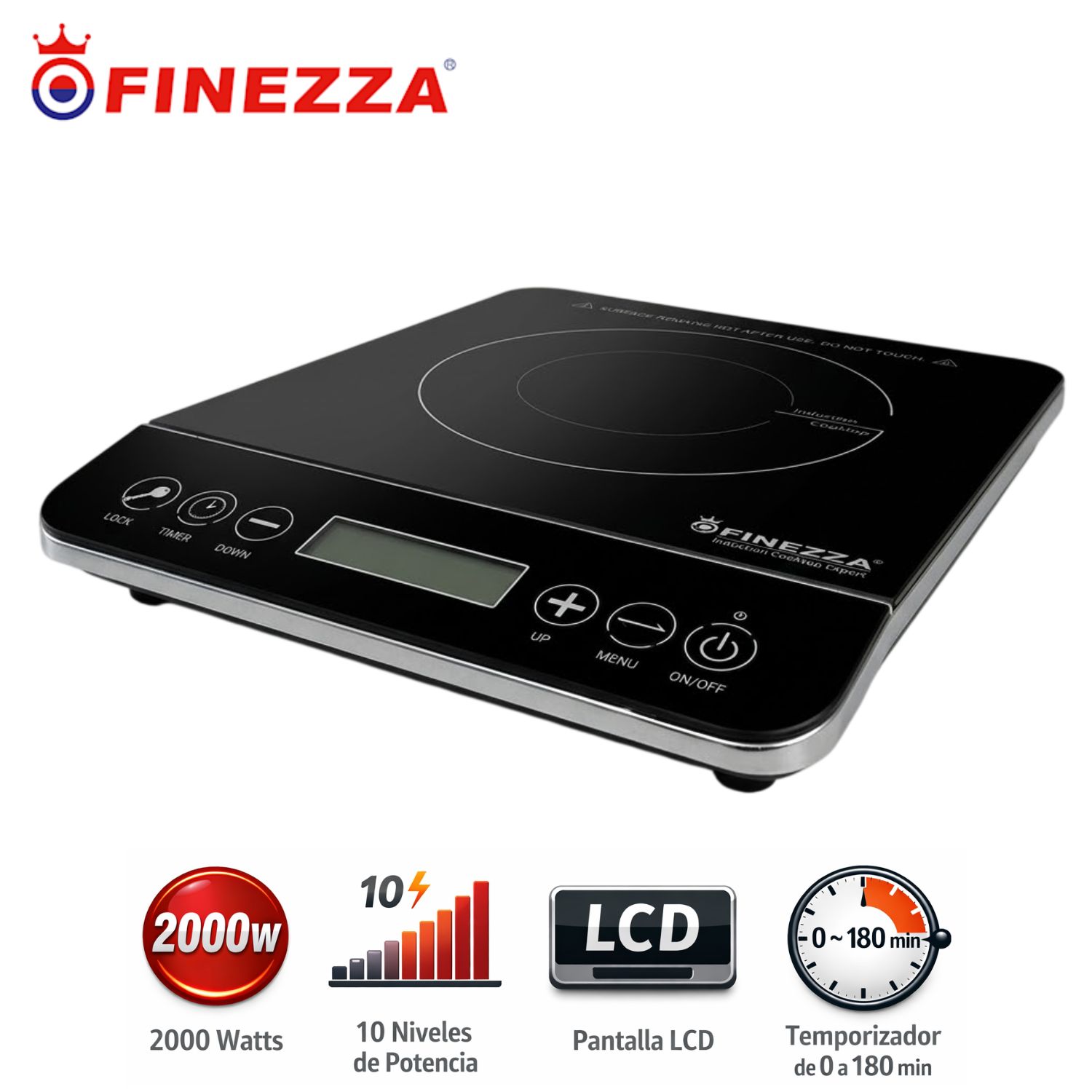 COCINA DE INDUCCIÓN FINEZZA FZ 312IN DE 01 HORNILLA COCCIÓN RÁPIDA FUNCIÓN TIMER - 1