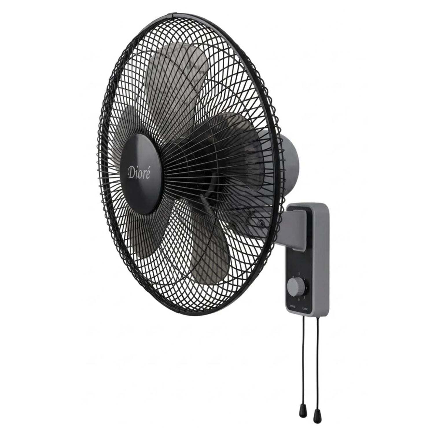 VENTILADOR DE PARED DIORÉ MWF 1805 UNIDAD 3 VELOCIDADES 5 ASPAS 70 W NEGRO/GRIS - 4