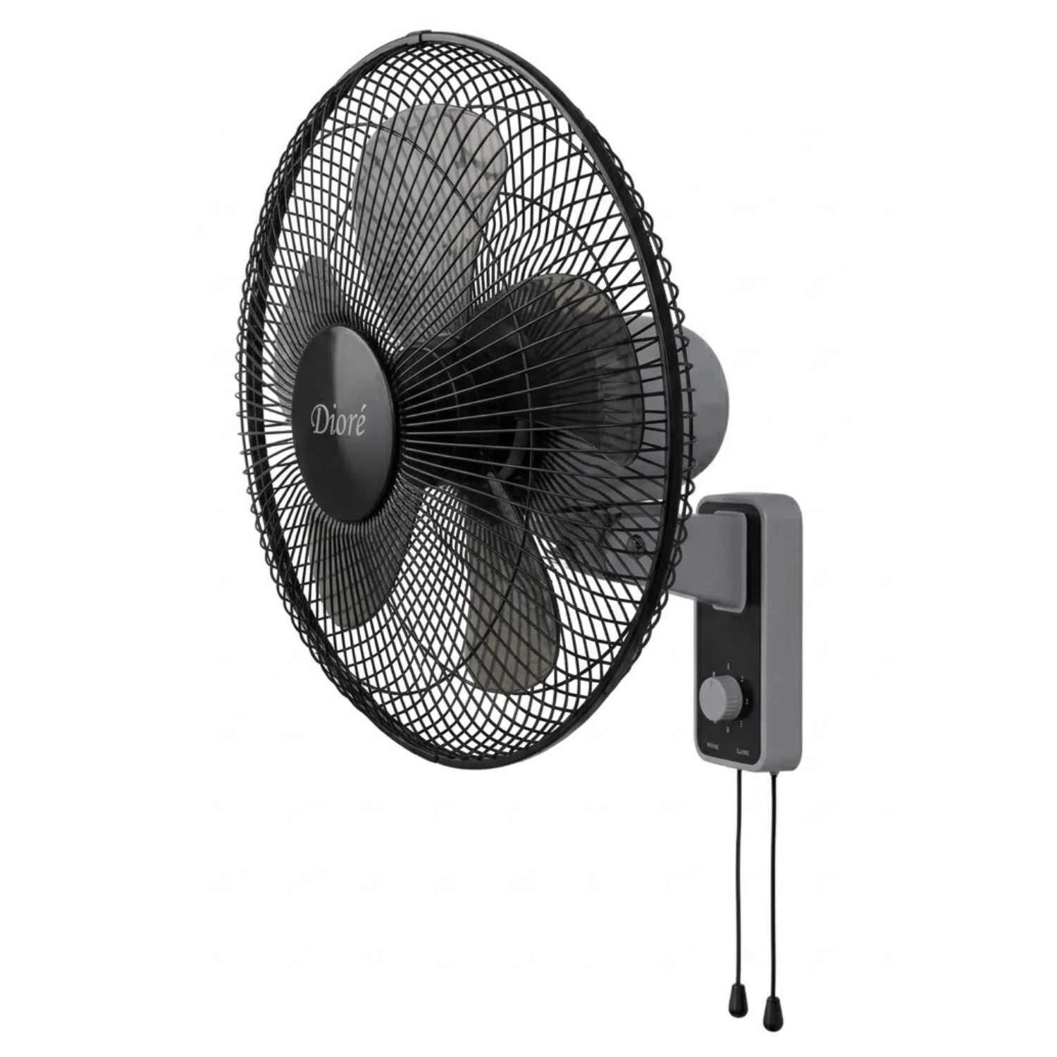 PACK 02 VENTILADOR DE PARED DIORÉ MWF 1805 3 VELOCIDADES 5 ASPAS 70 W NEGRO/GRIS - 4